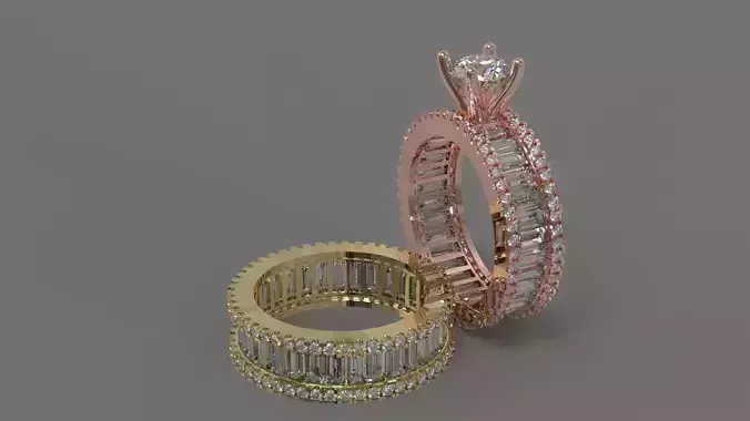 Couple Ring Diamond Luxyry cad file 003