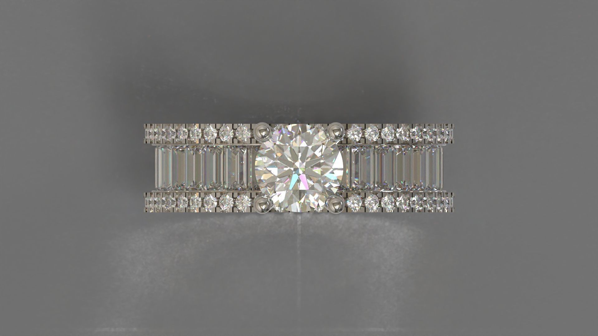 Couple Ring Diamond Luxyry cad file 003 3D print model_13