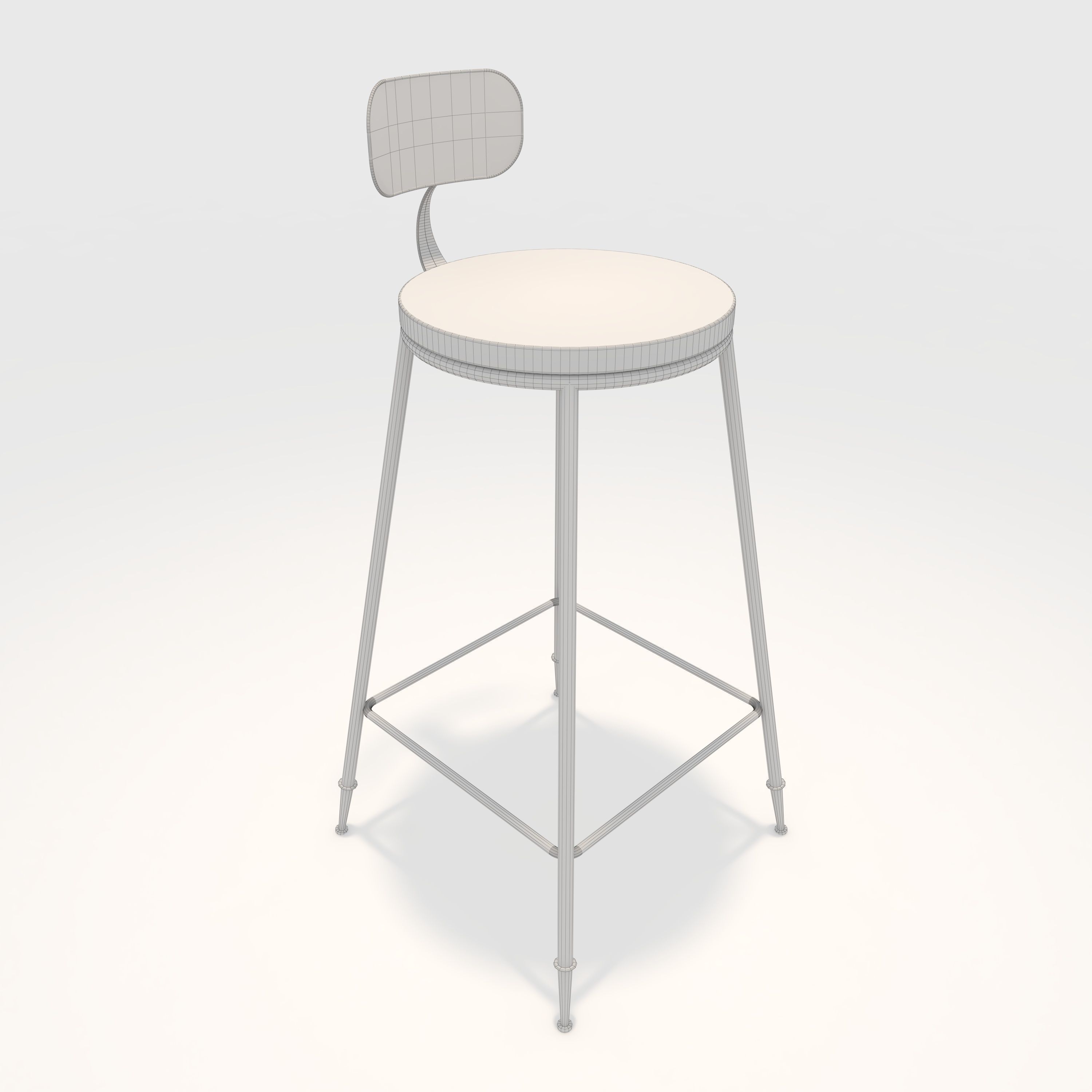 Bar stool 1 3D model_1