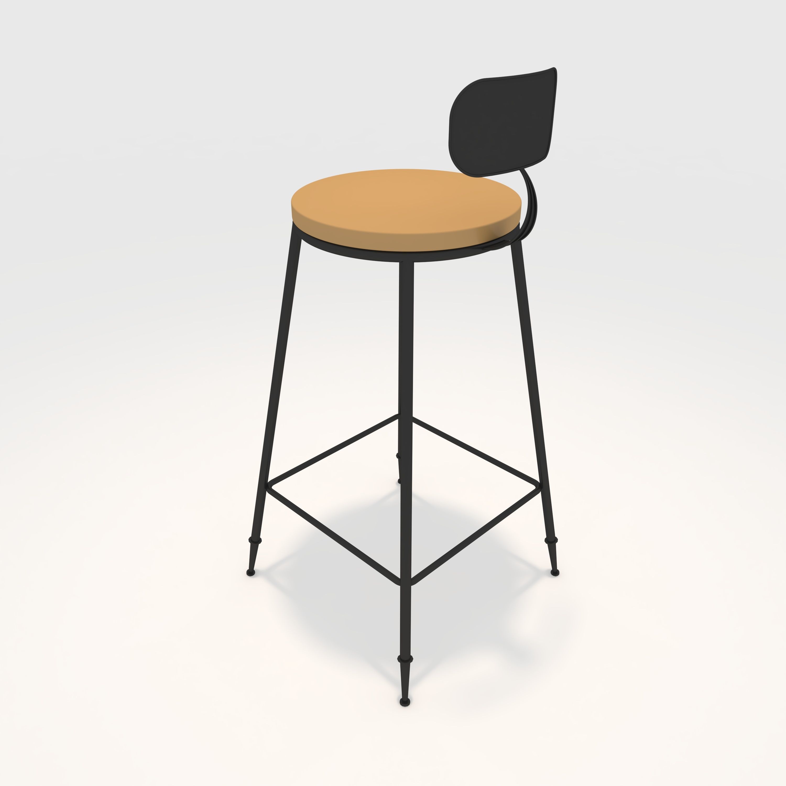 Bar stool 1 3D model_4