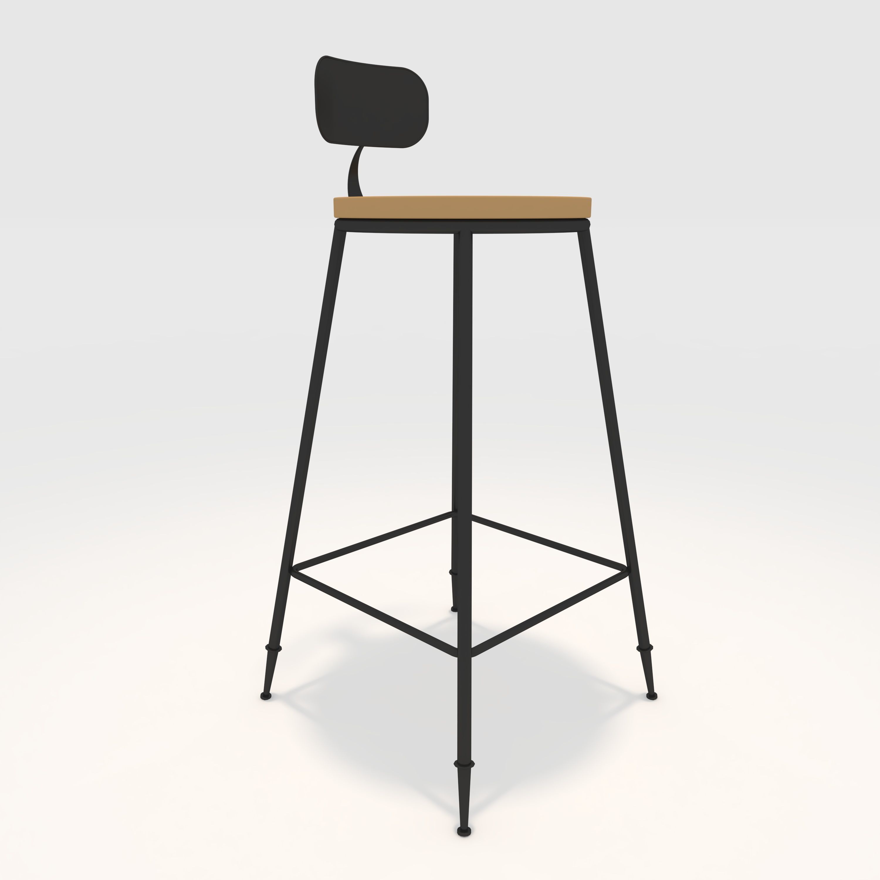 Bar stool 1 3D model_6