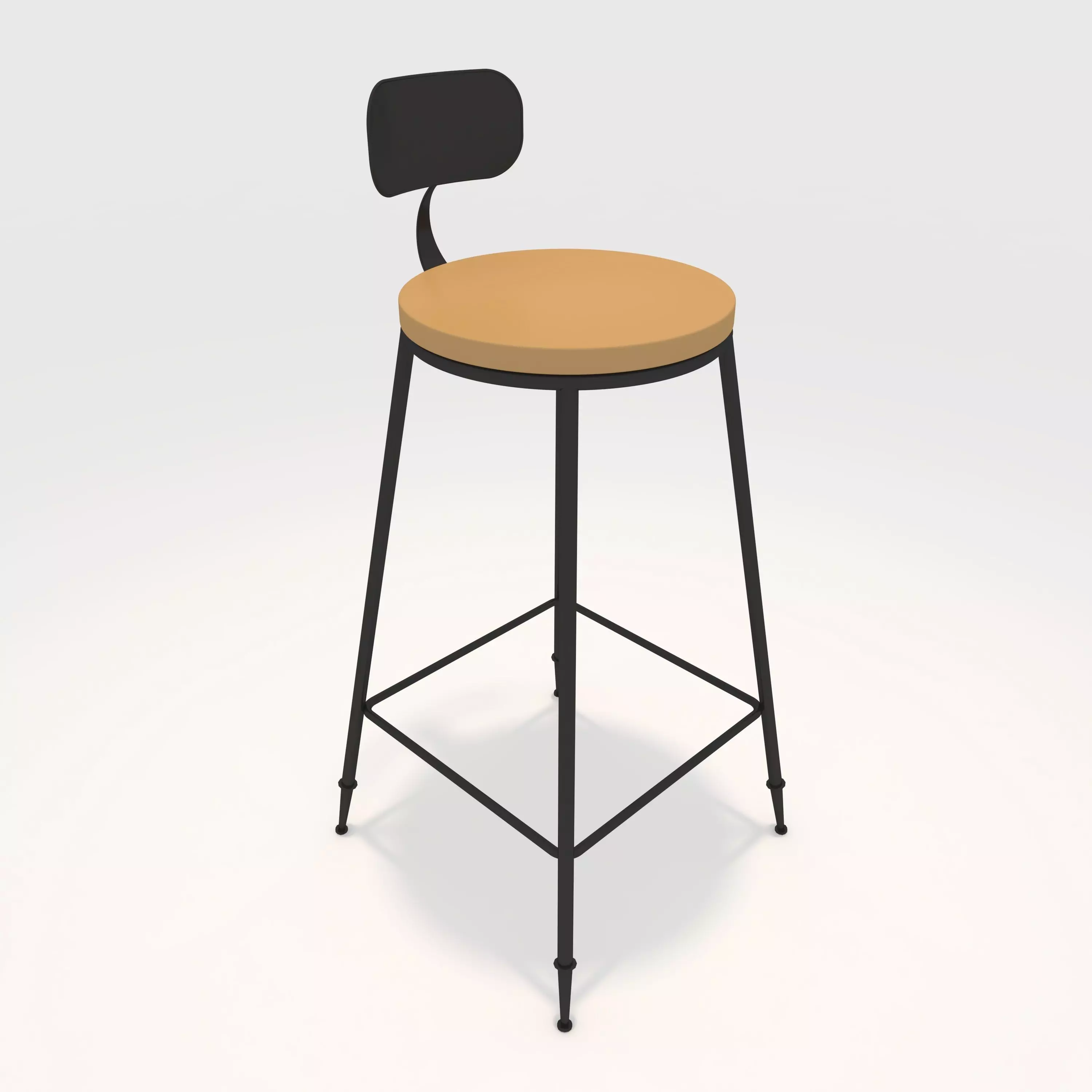 Bar stool 1 3D model_0