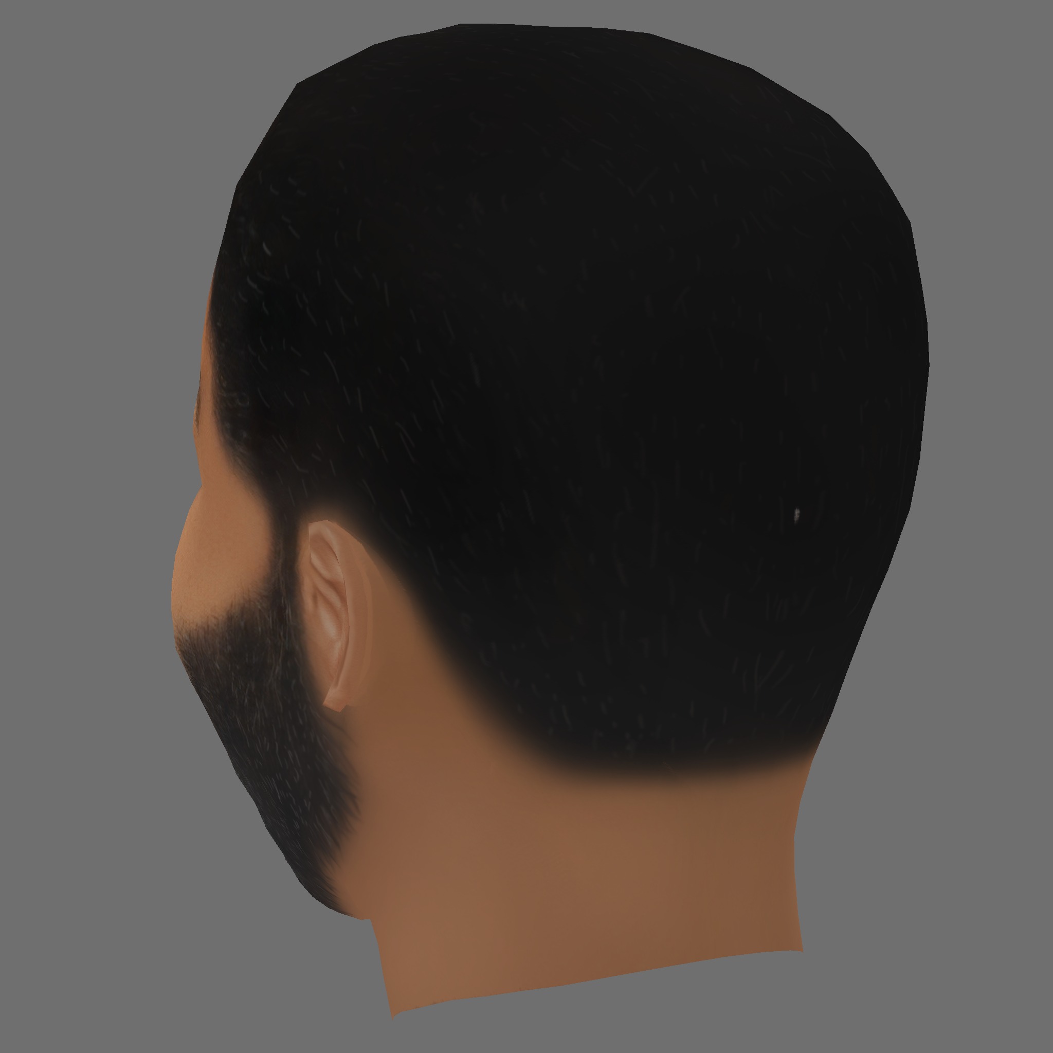 Chiwetel Ejiofor Head - Low poly head for game Low-poly 3D model_3