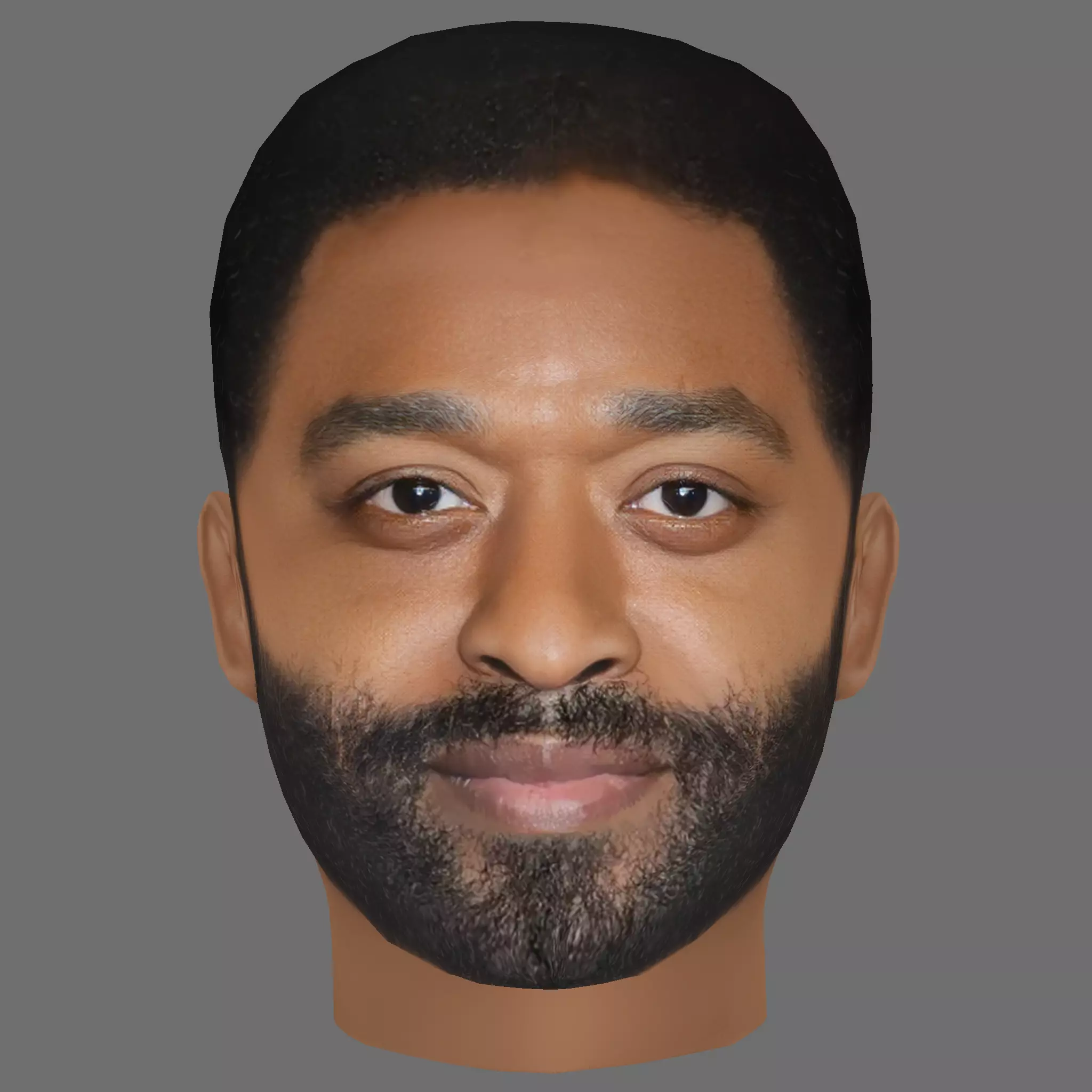 Chiwetel Ejiofor Head - Low poly head for game Low-poly 3D model_0