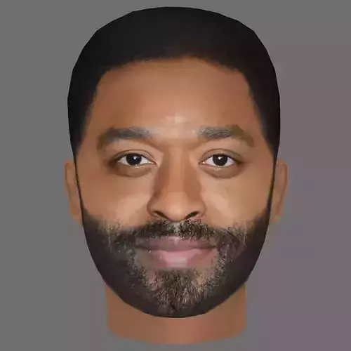 Chiwetel Ejiofor Head - Low poly head for game Low-poly 3D model