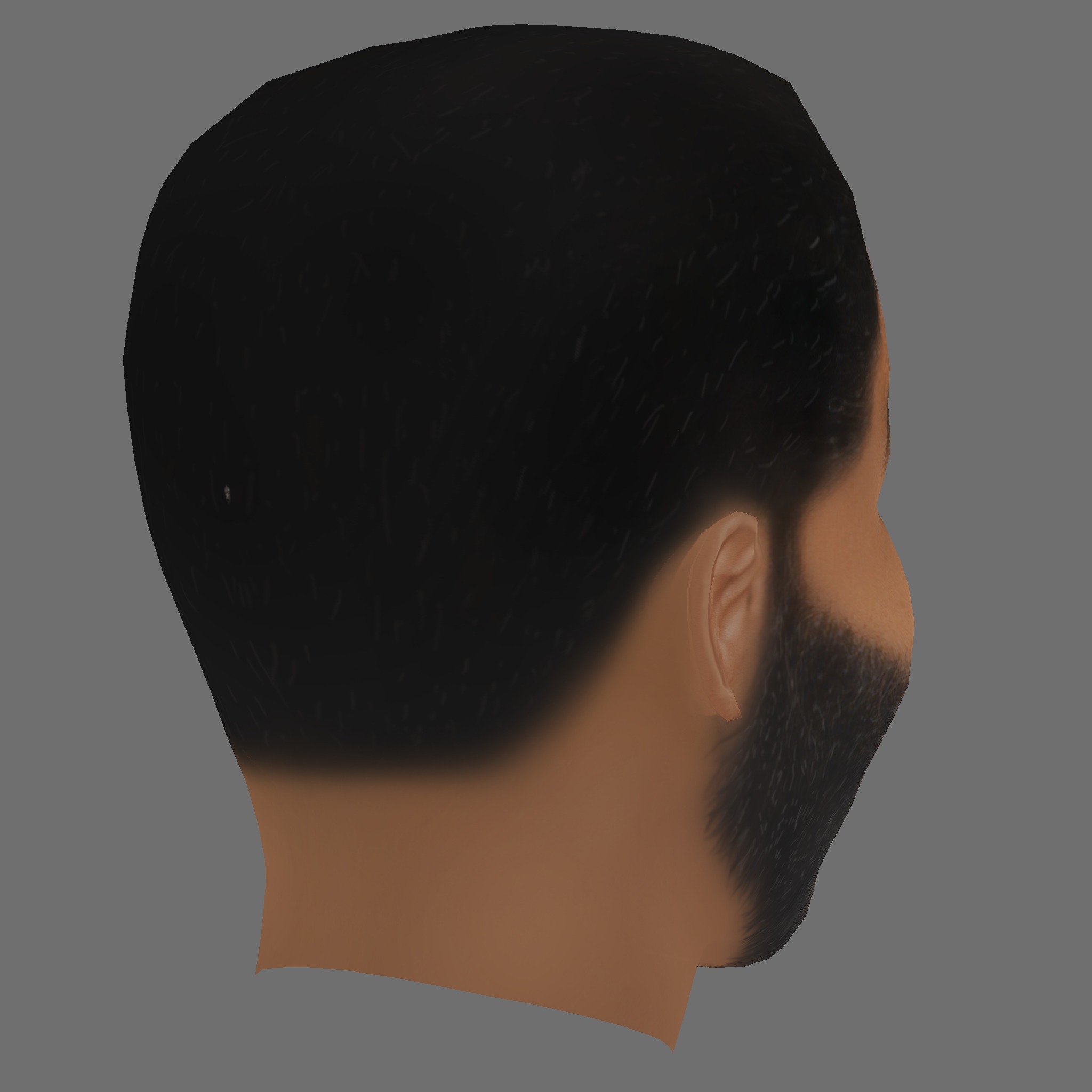 Chiwetel Ejiofor Head - Low poly head for game Low-poly 3D model_4