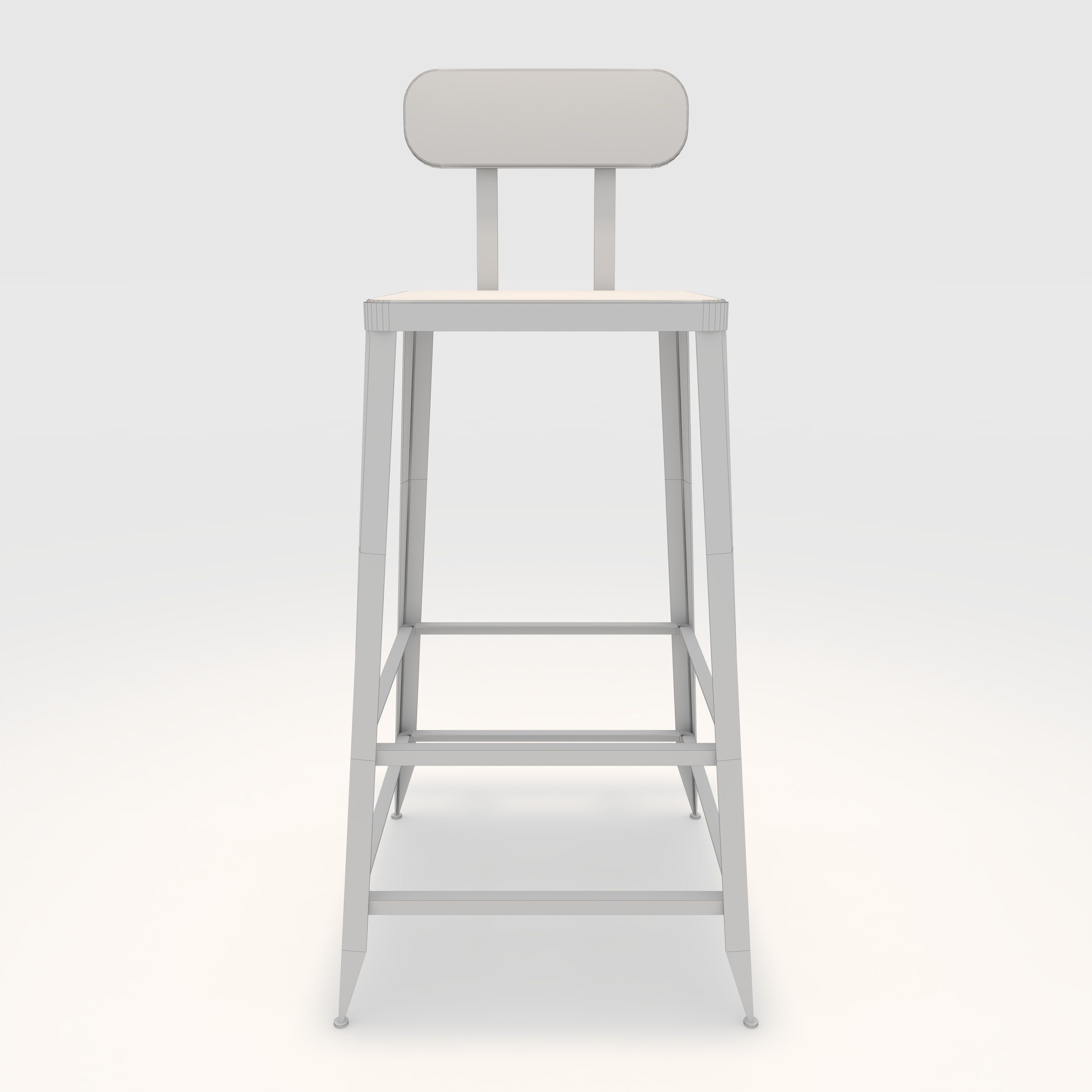 Bar Stool 2 3D model_9