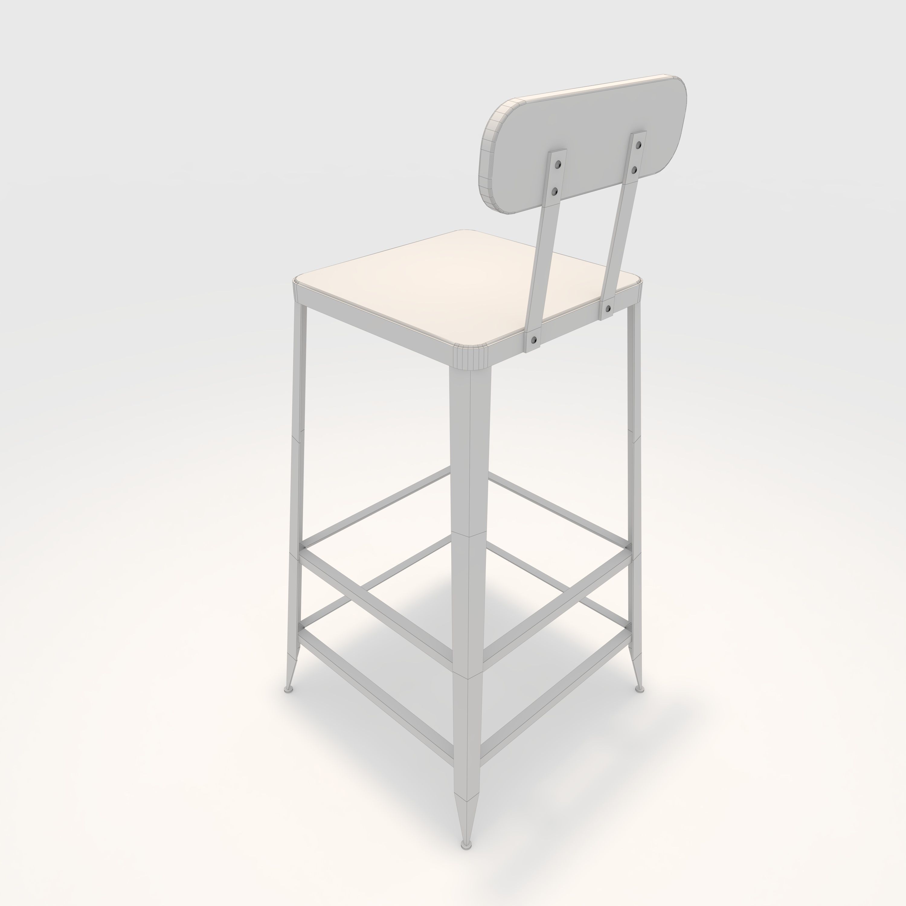 Bar Stool 2 3D model_5