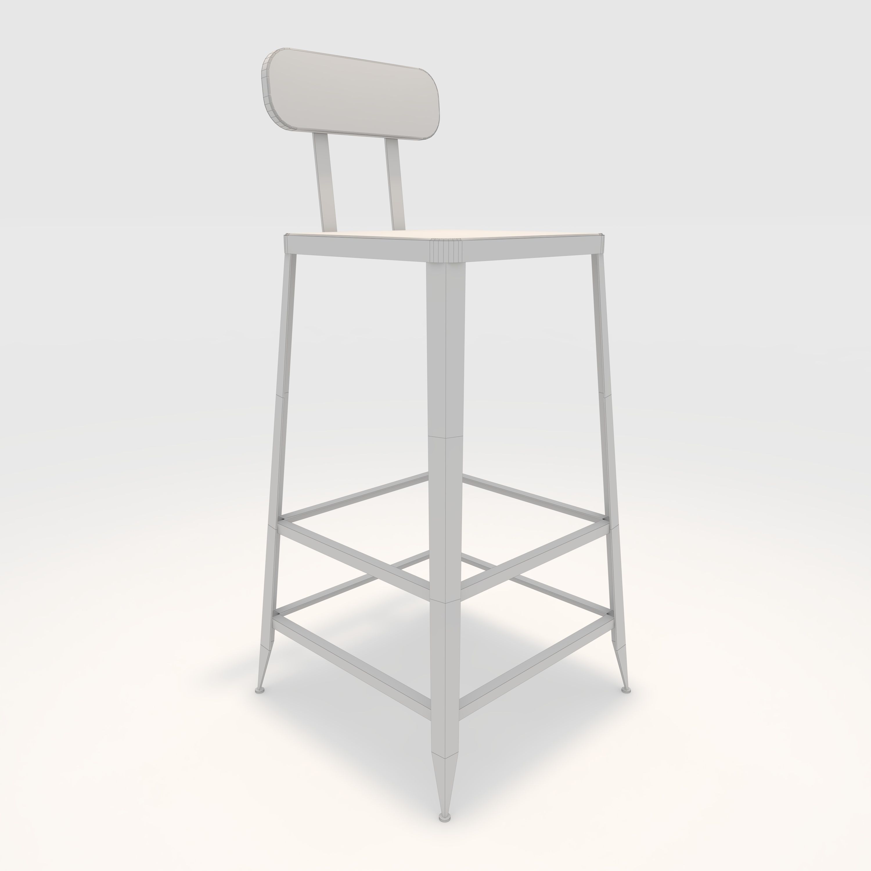 Bar Stool 2 3D model_7