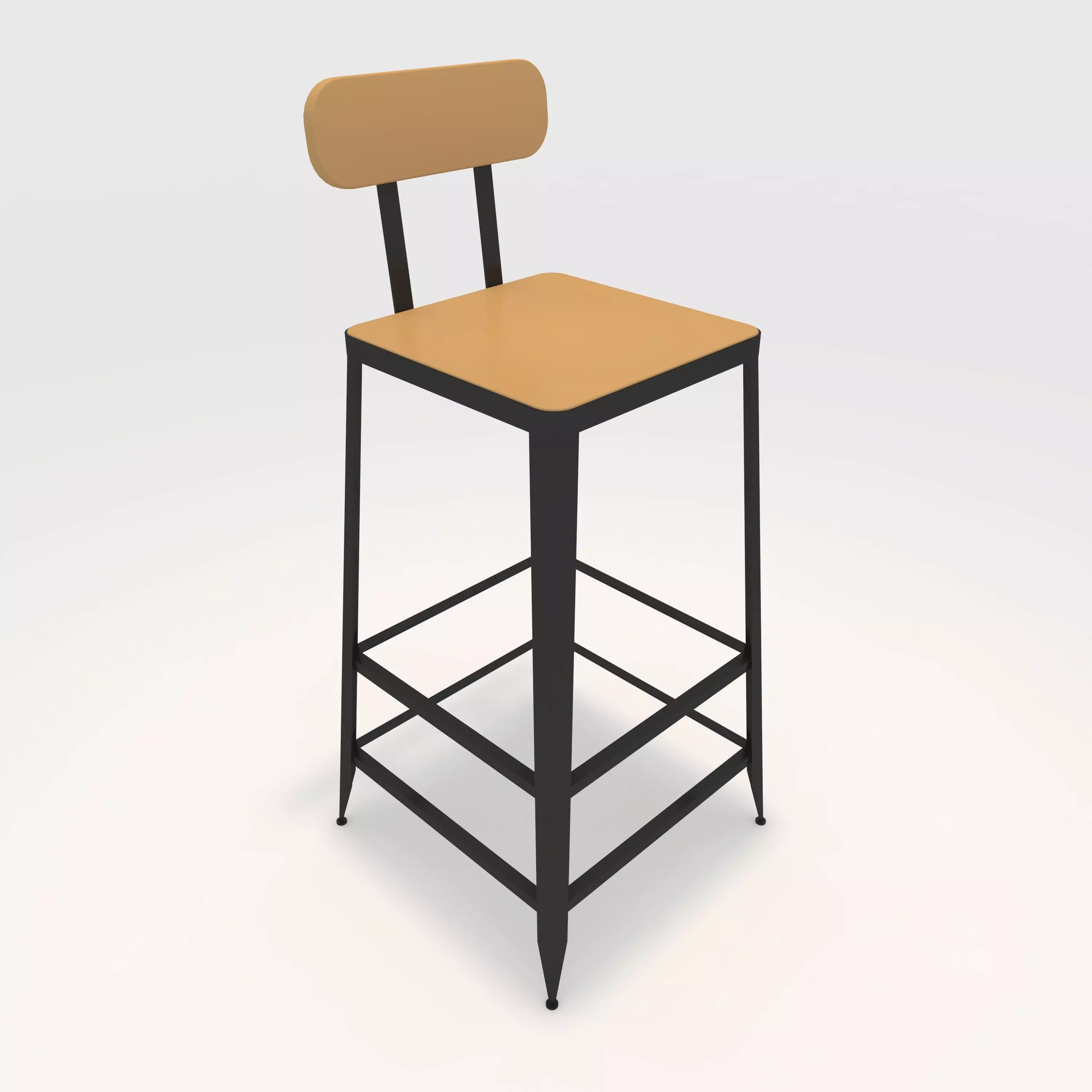 Bar Stool 2 3D model_0