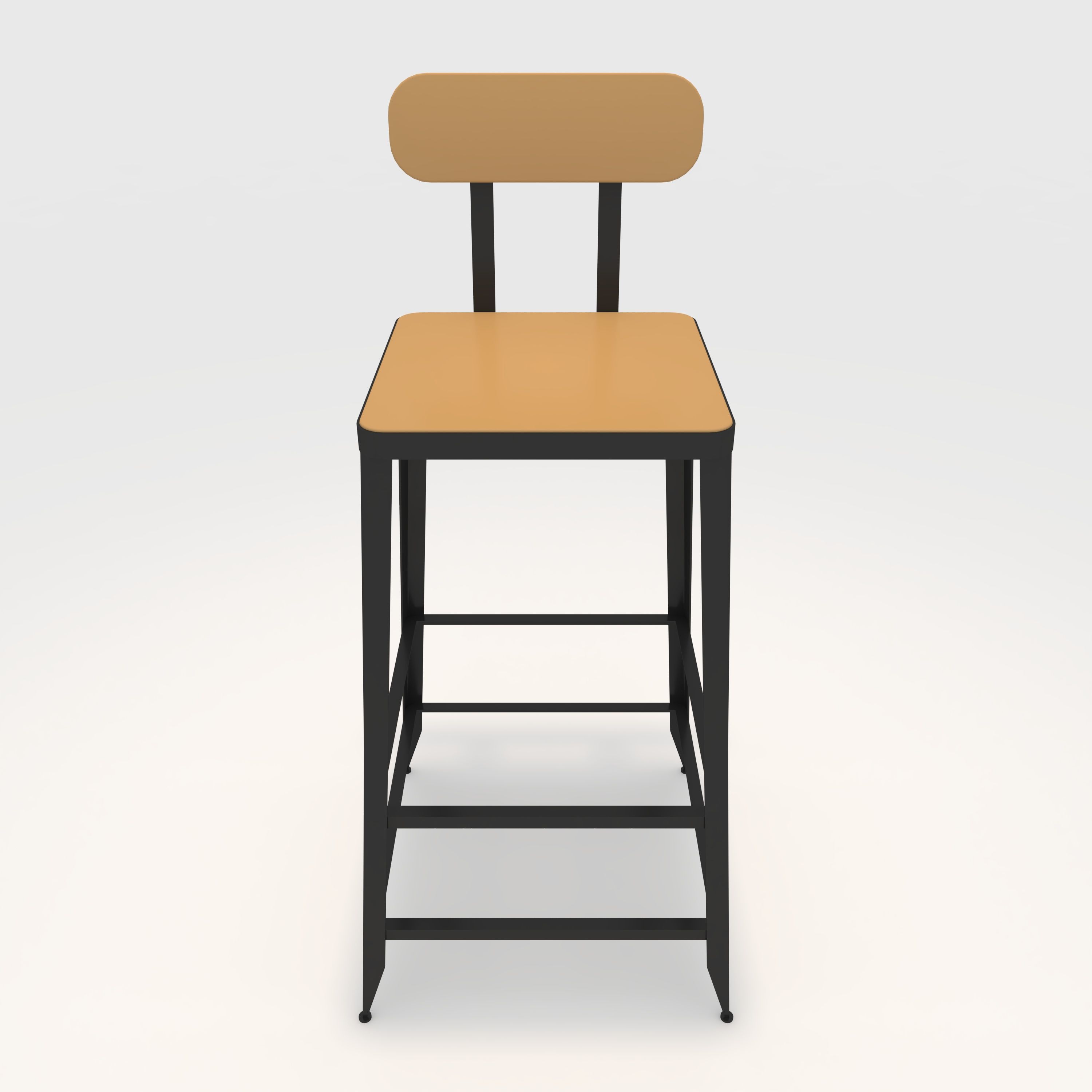 Bar Stool 2 3D model_2