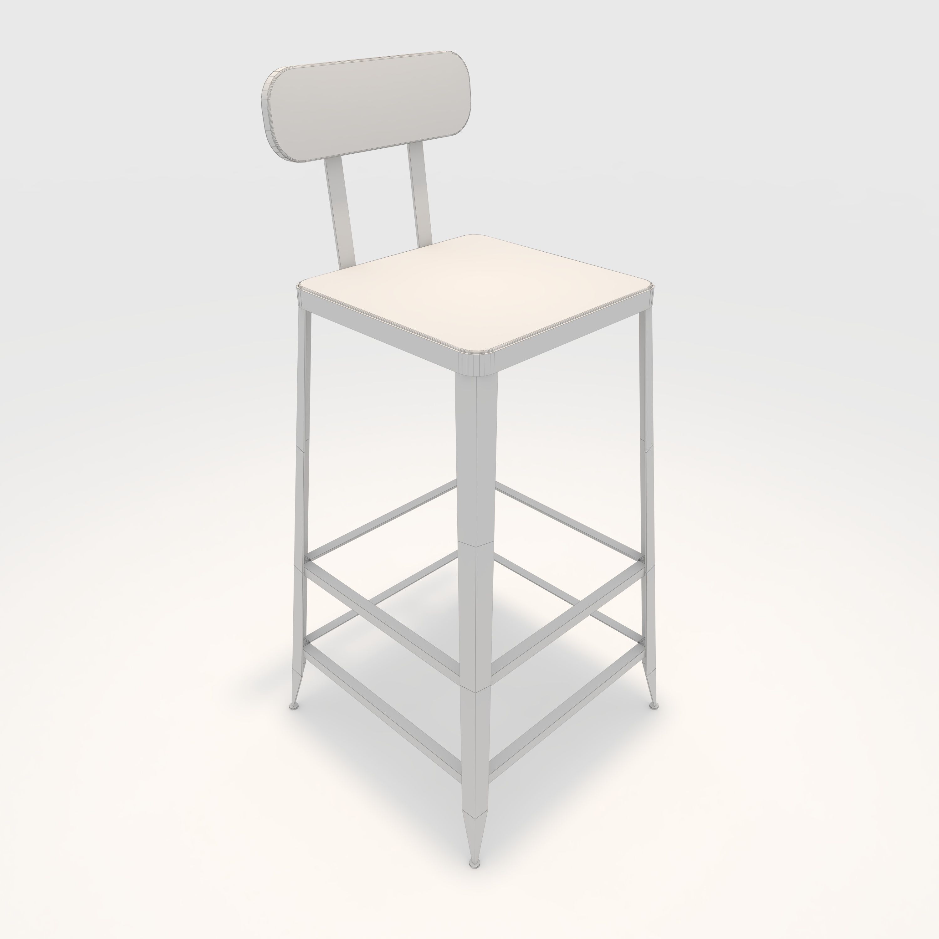 Bar Stool 2 3D model_1
