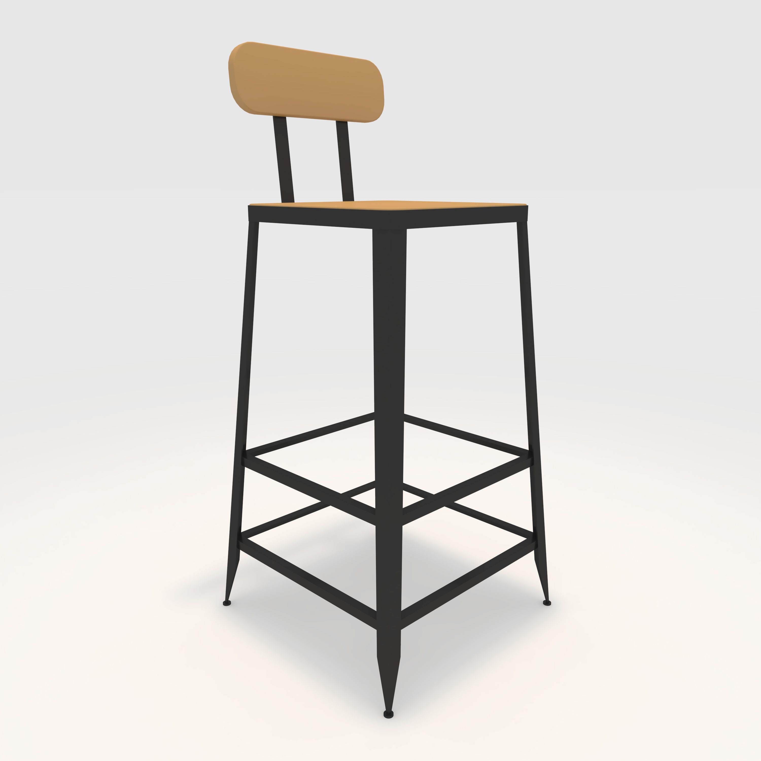 Bar Stool 2 3D model_6