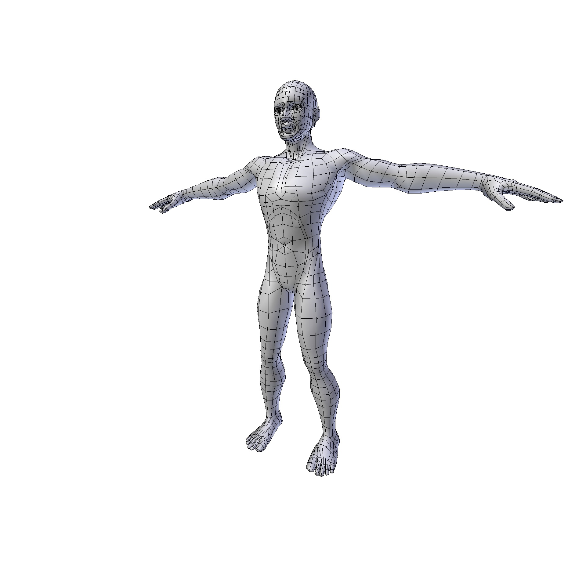Man 1 87m basemesh Low-poly 3D model_20