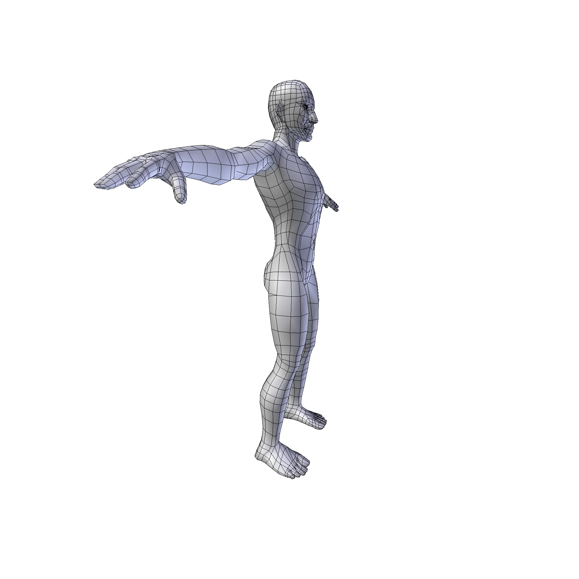Man 1 87m basemesh Low-poly 3D model_15