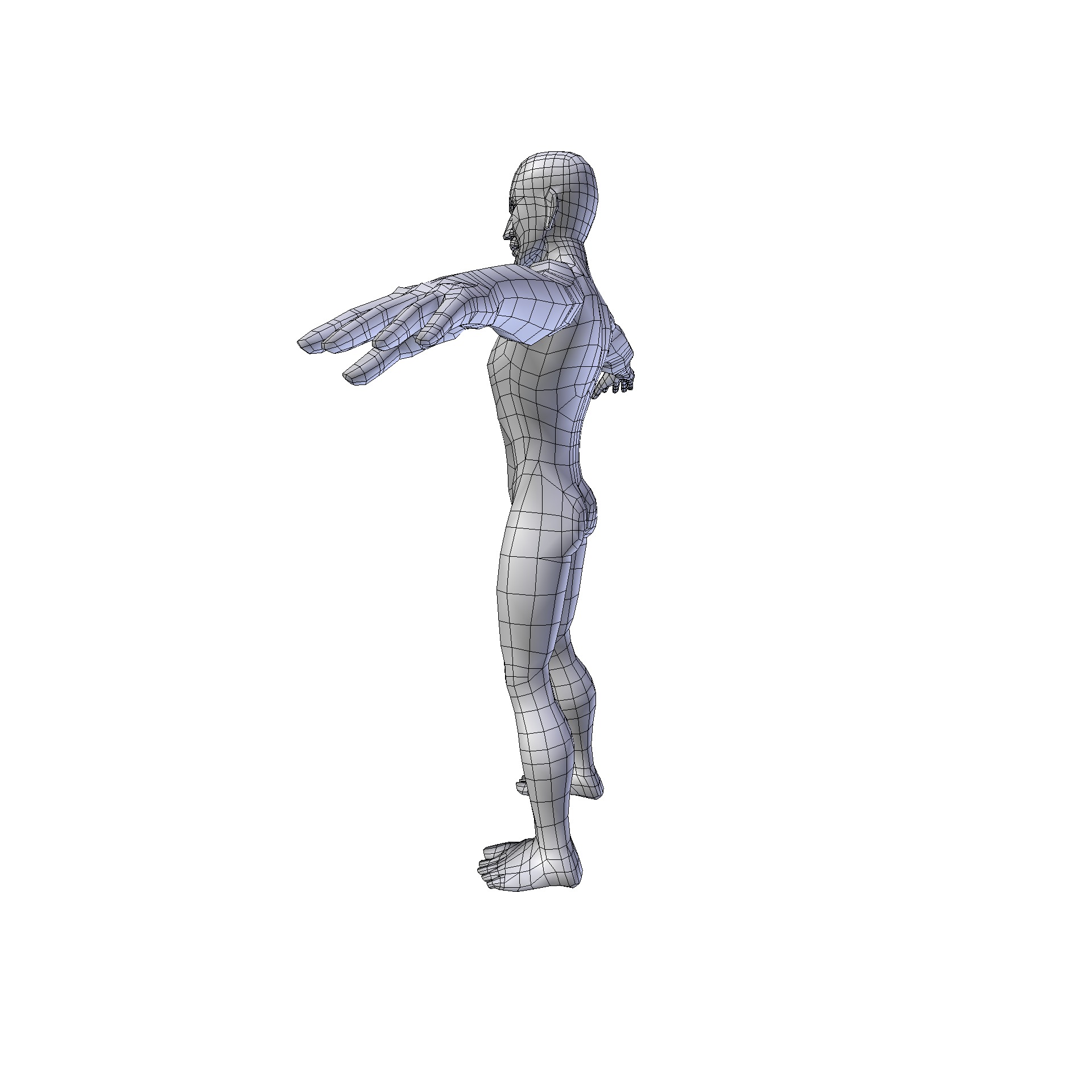 Man 1 87m basemesh Low-poly 3D model_18