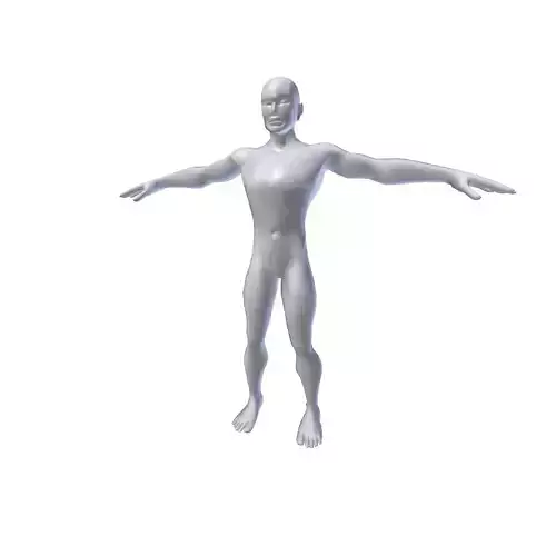 Man 1 87m basemesh Low-poly 3D model