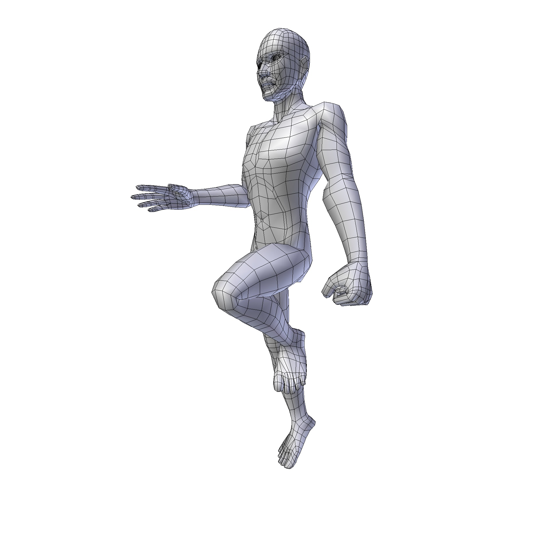 Man 1 87m basemesh Low-poly 3D model_10