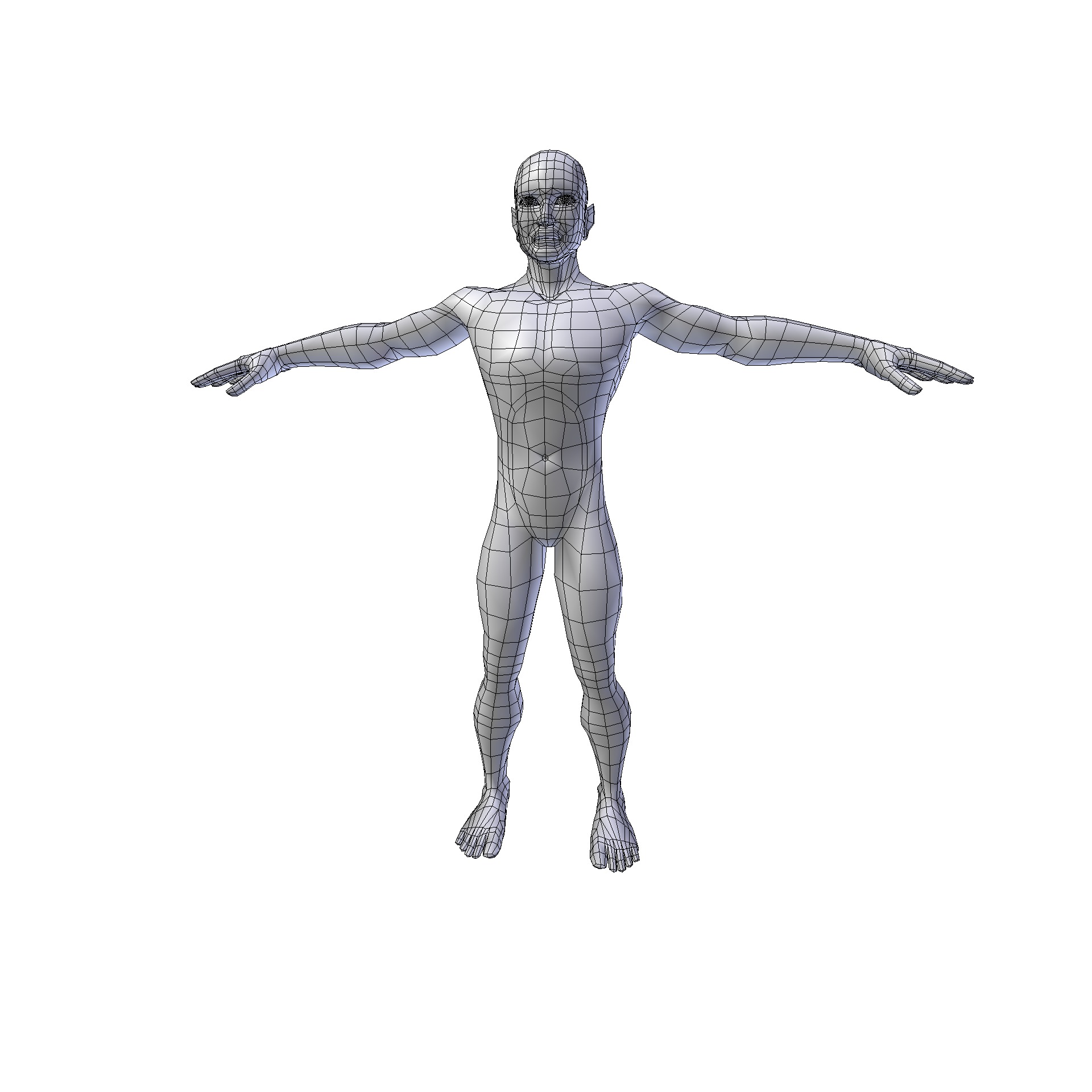 Man 1 87m basemesh Low-poly 3D model_13