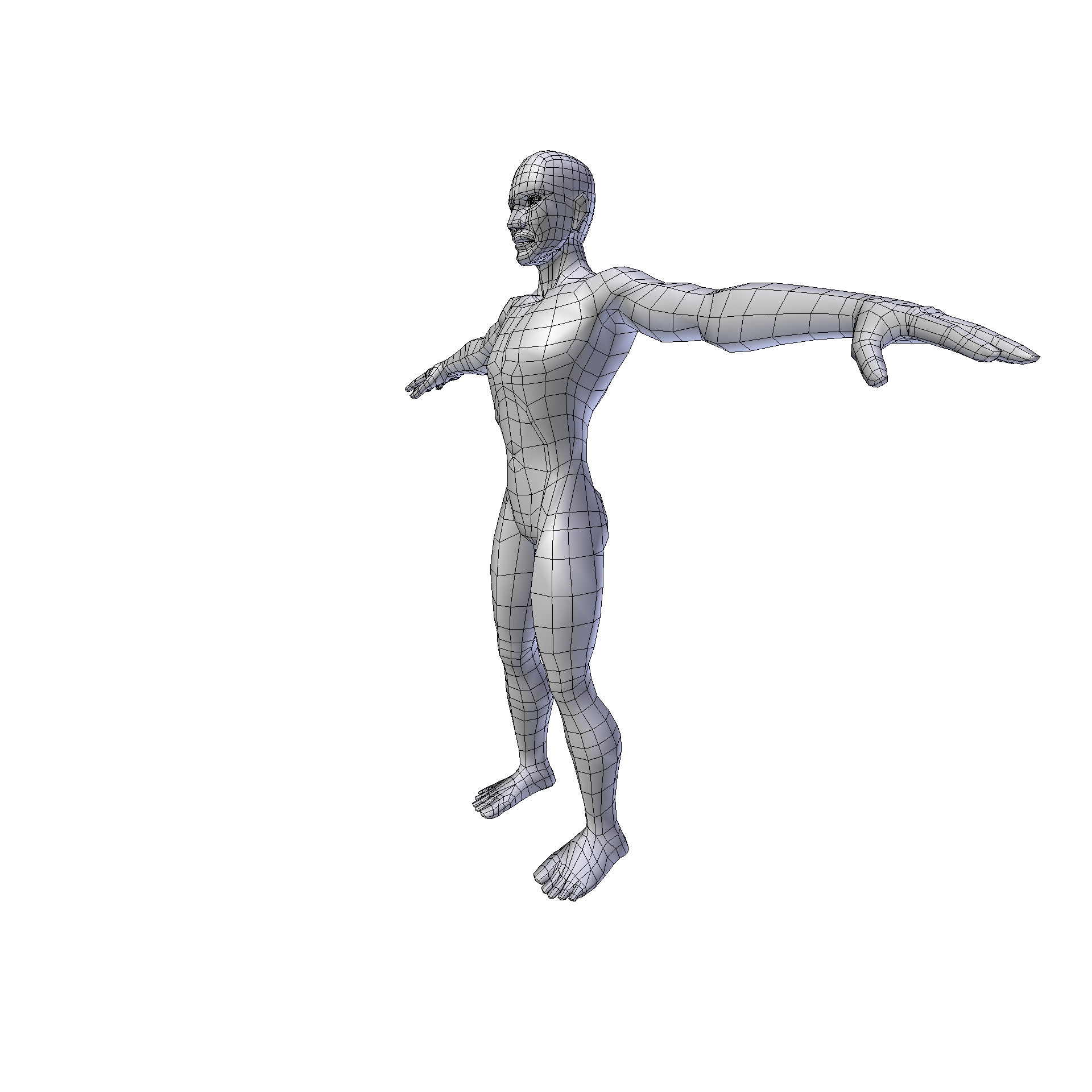 Man 1 87m basemesh Low-poly 3D model_19