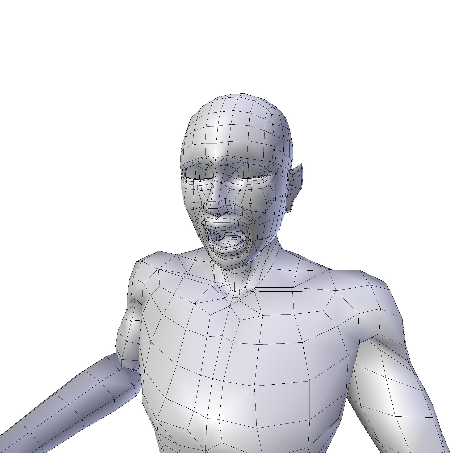 Man 1 87m basemesh Low-poly 3D model_12