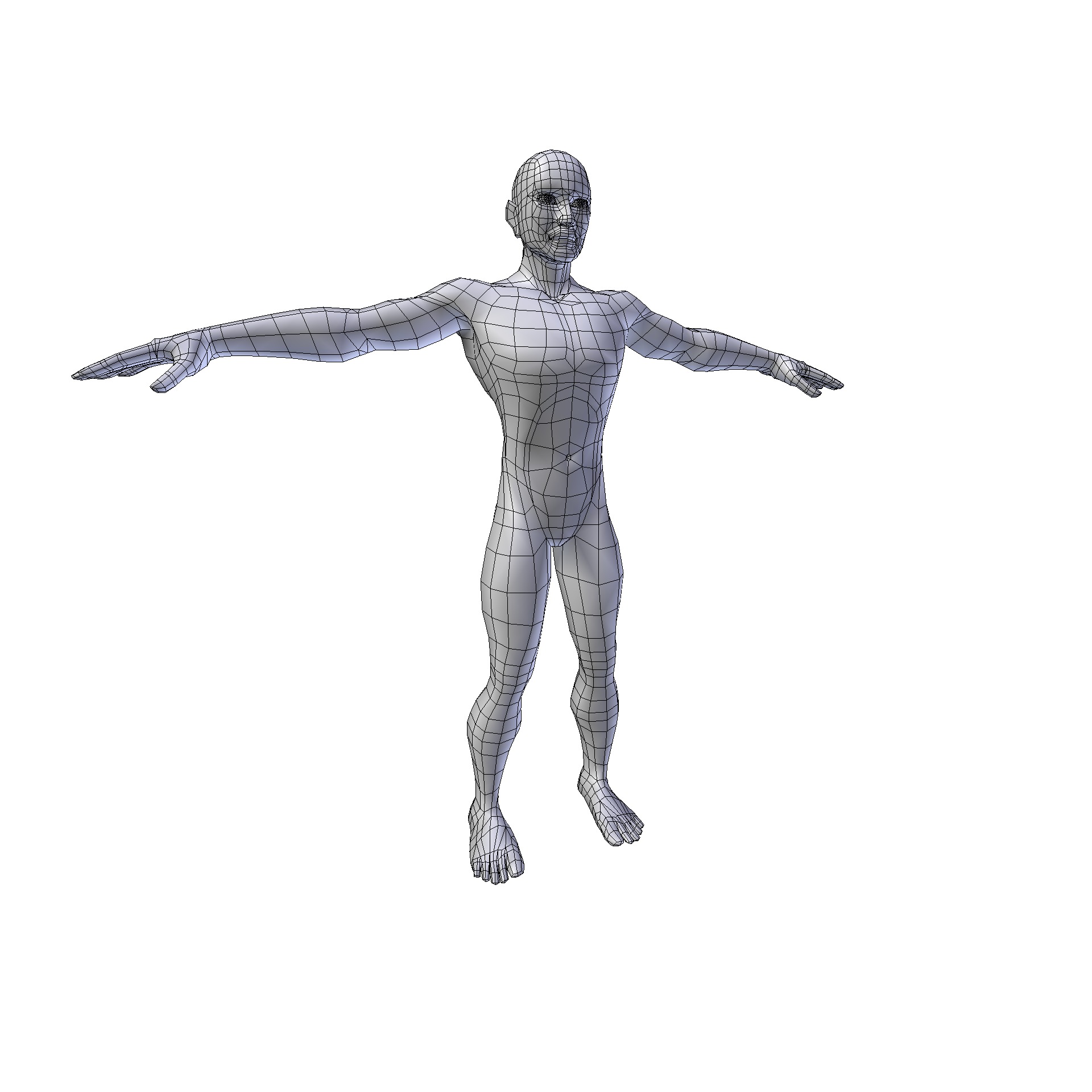 Man 1 87m basemesh Low-poly 3D model_14