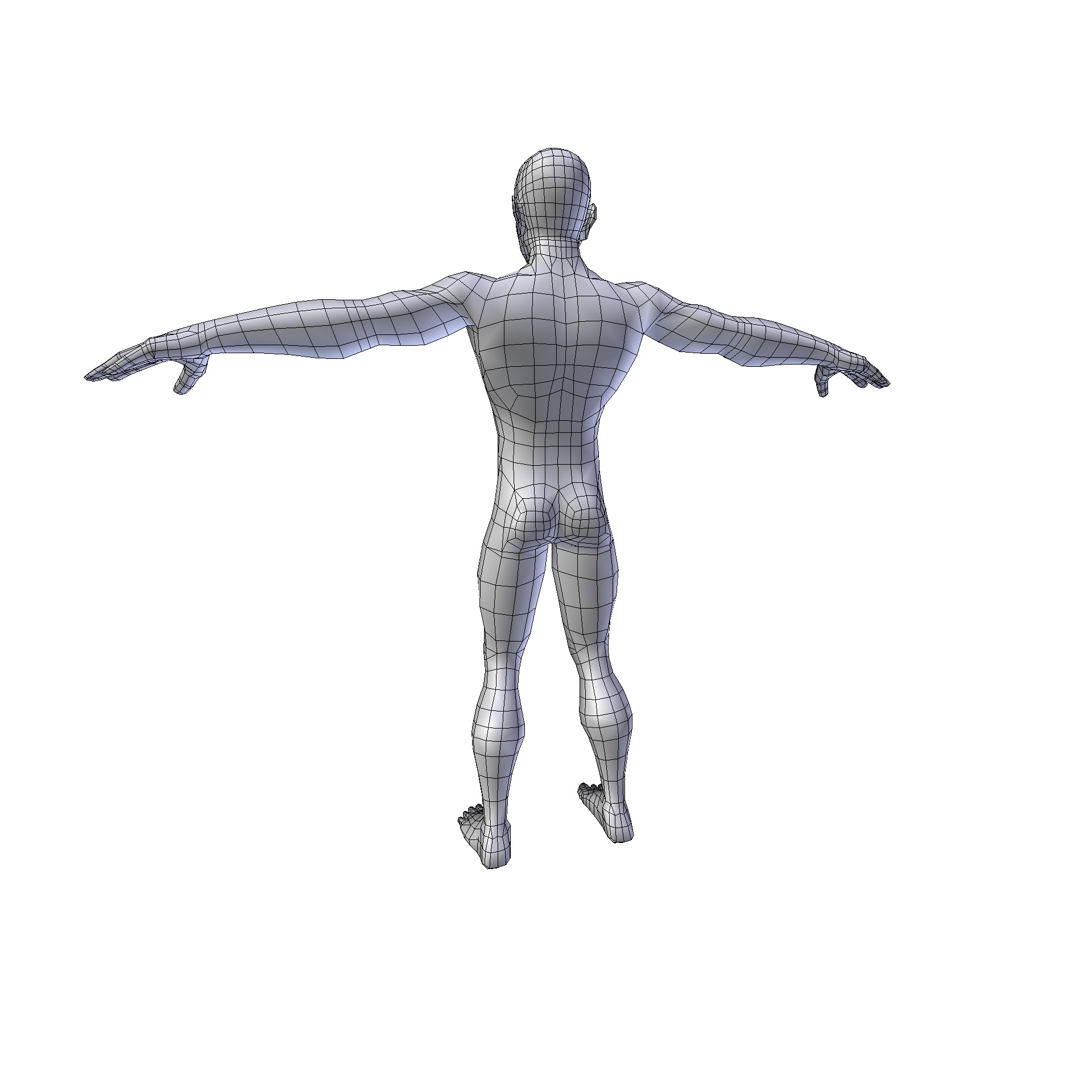 Man 1 87m basemesh Low-poly 3D model_17