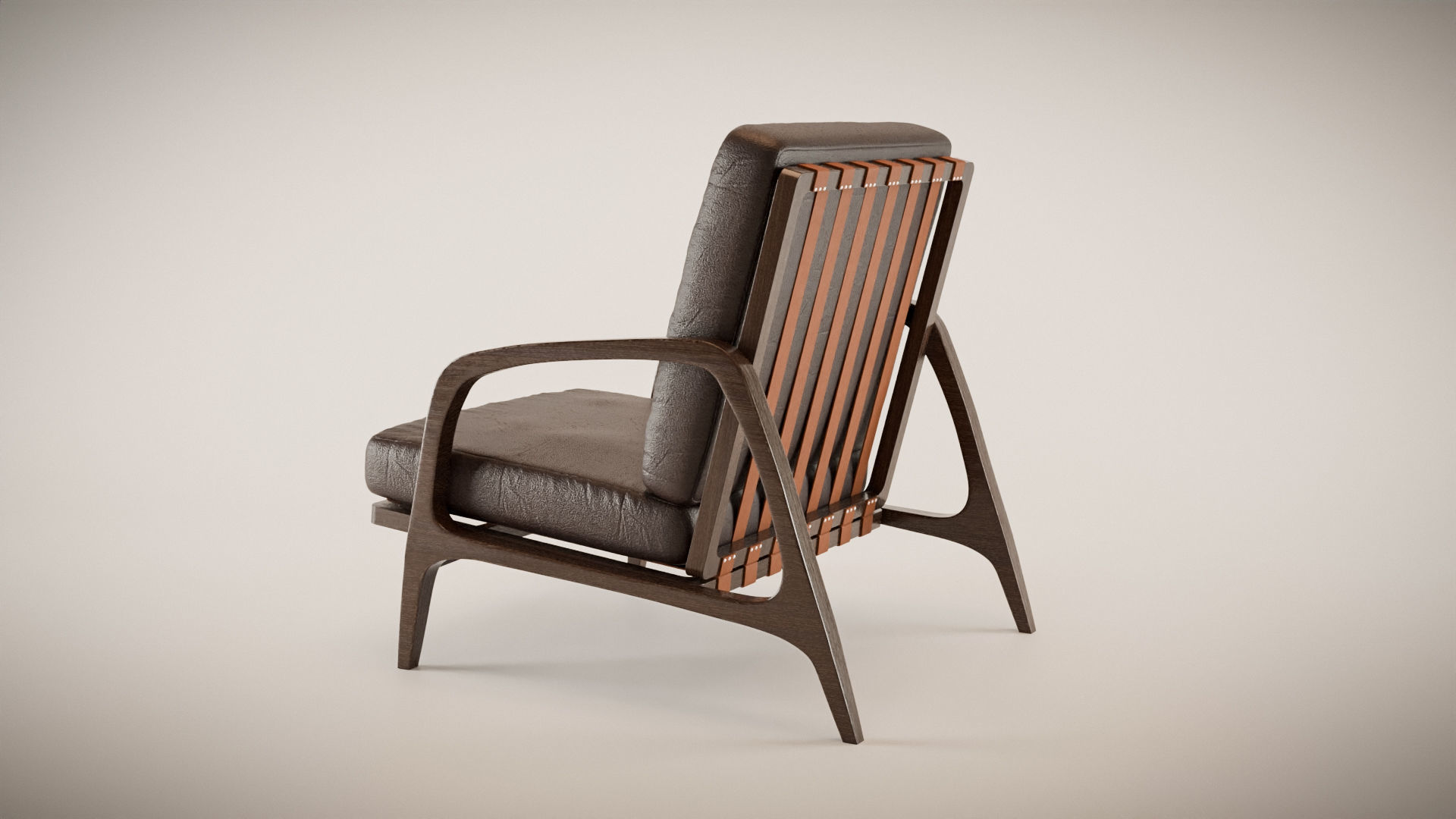 Lounge Armchair - Photorealistic 3D Model Low-poly 3D model_5