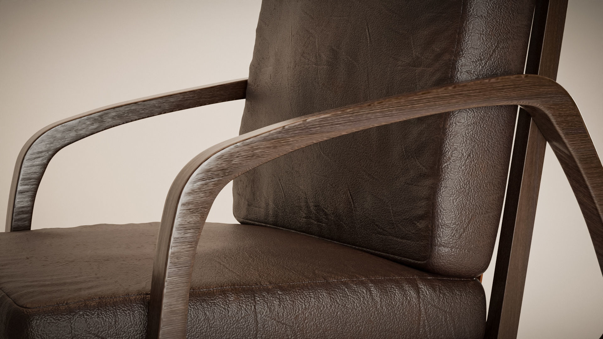 Lounge Armchair - Photorealistic 3D Model Low-poly 3D model_2