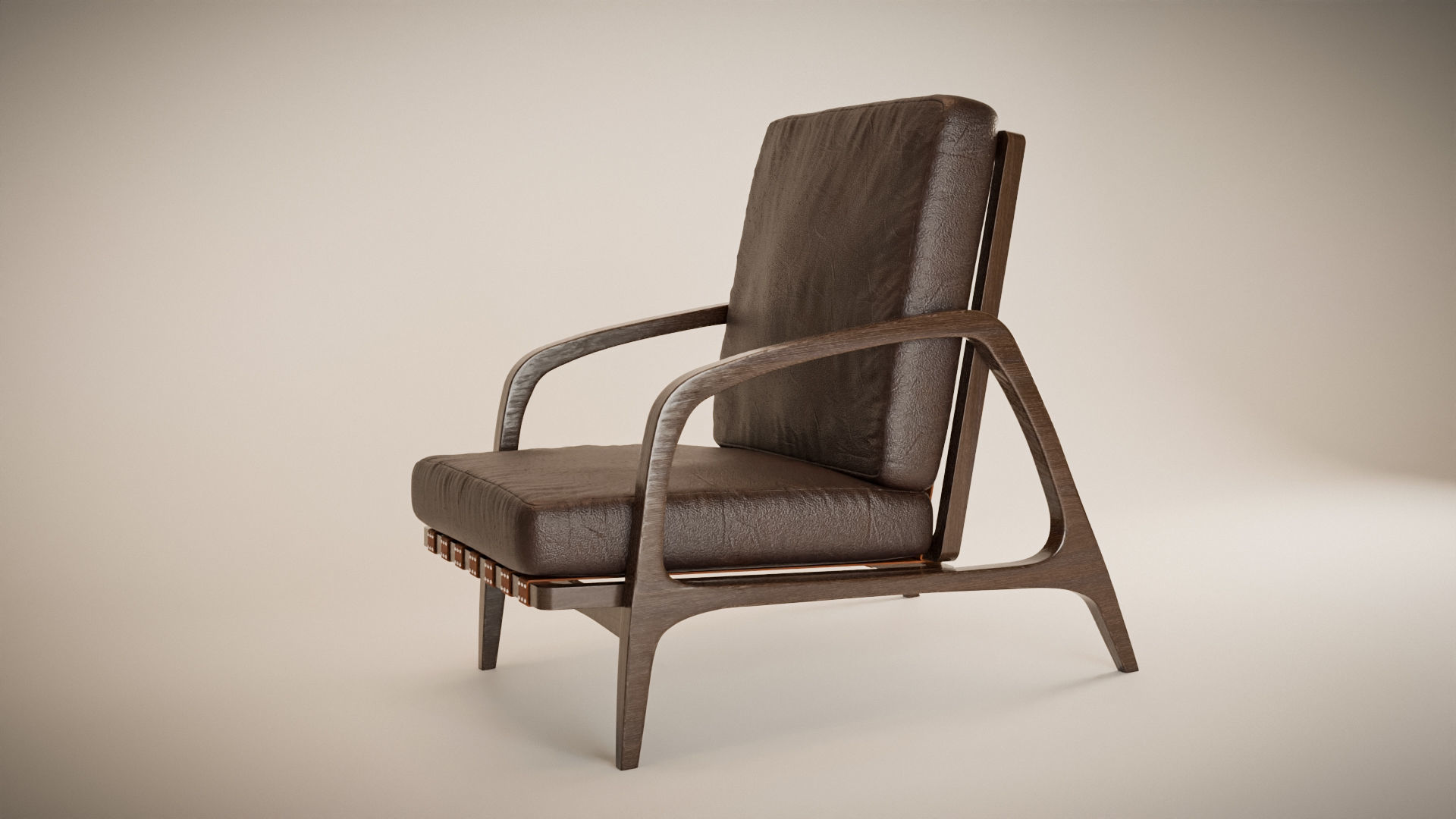 Lounge Armchair - Photorealistic 3D Model Low-poly 3D model_1