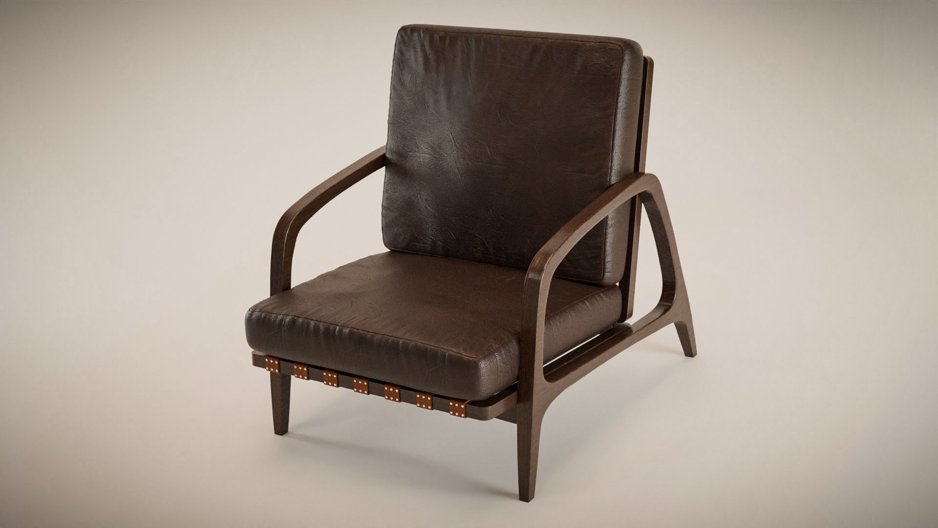 Lounge Armchair - Photorealistic 3D Model Low-poly 3D model_3