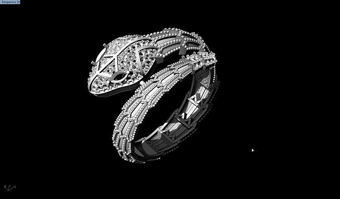 snake ring 3D print model