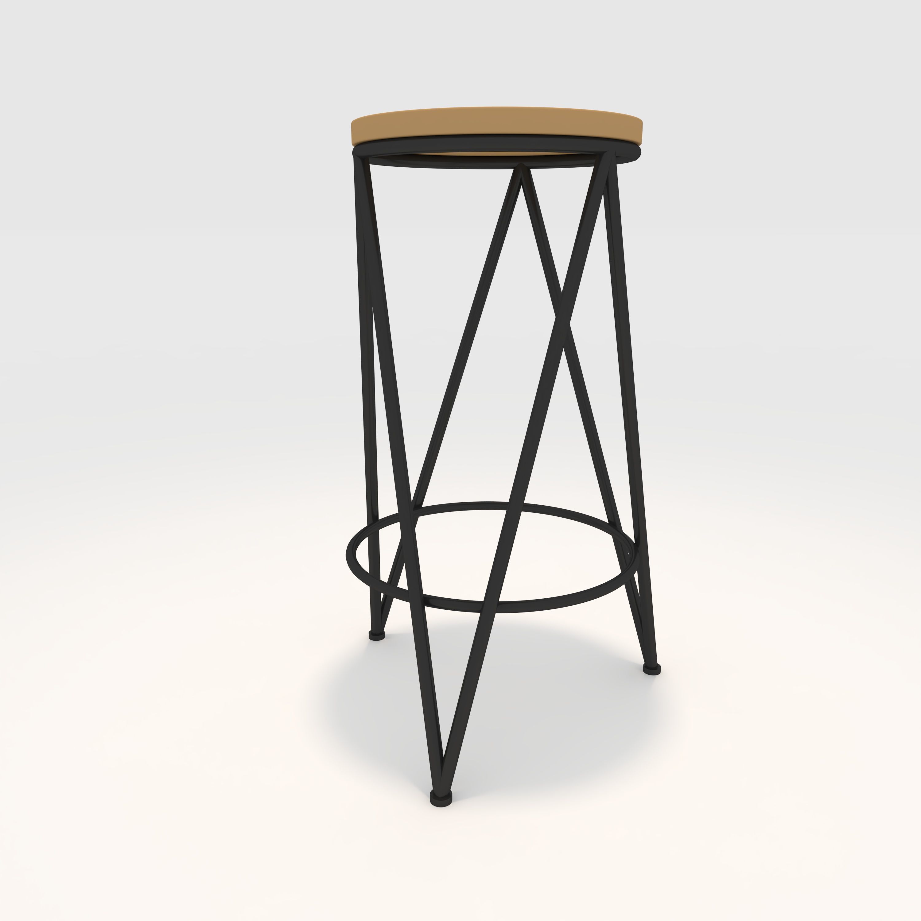 Bar Stool 3 3D model_6