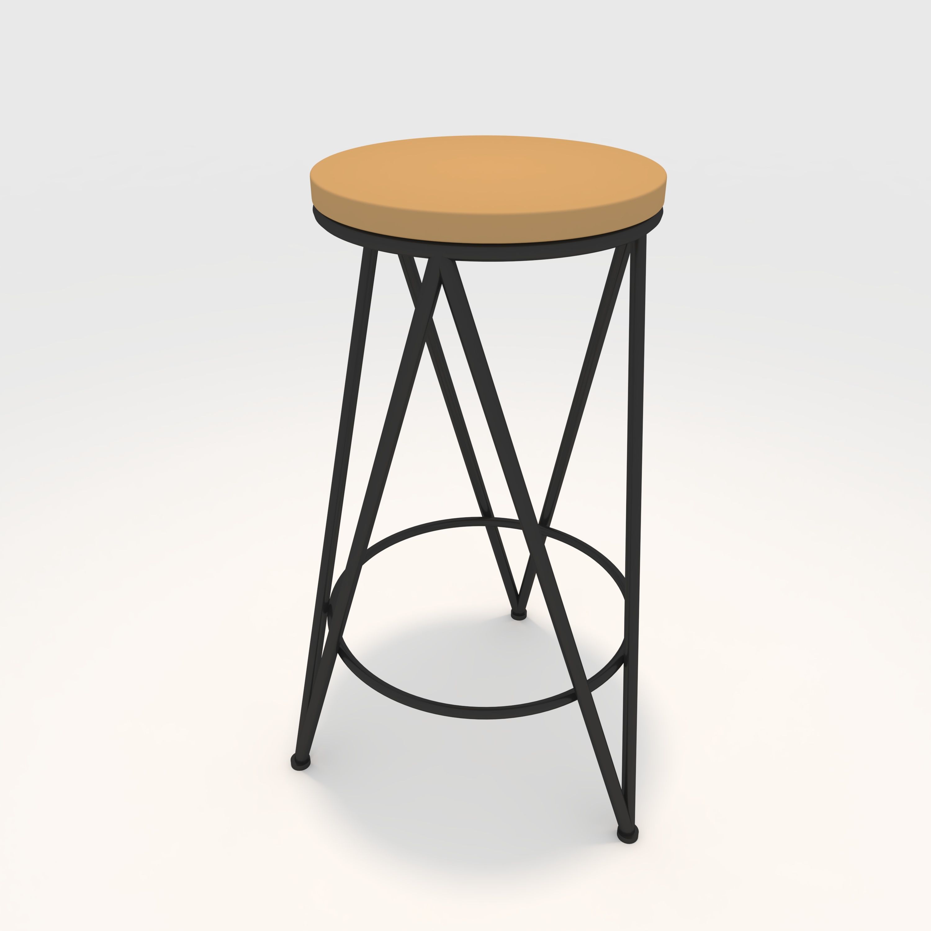 Bar Stool 3 3D model_4