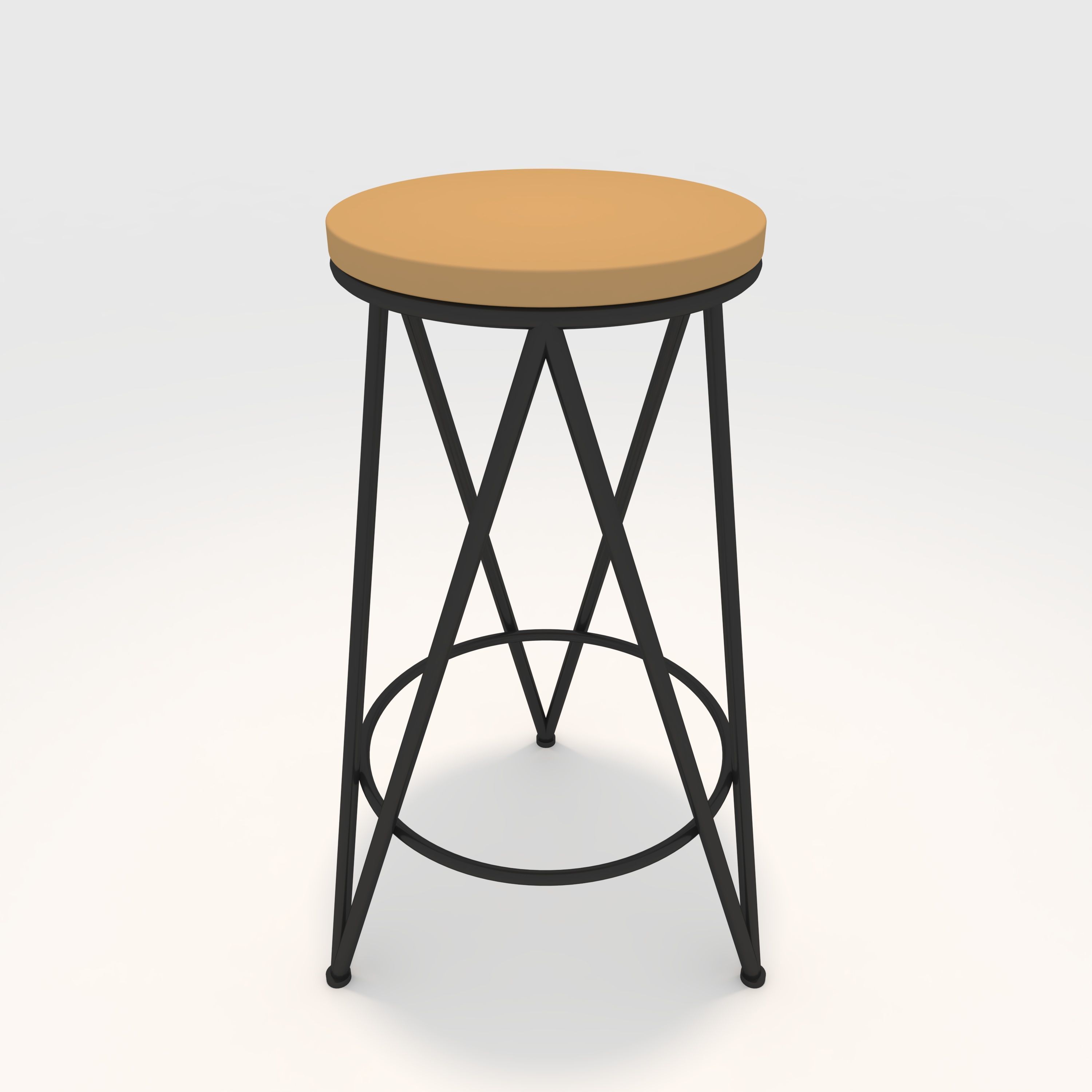 Bar Stool 3 3D model_2