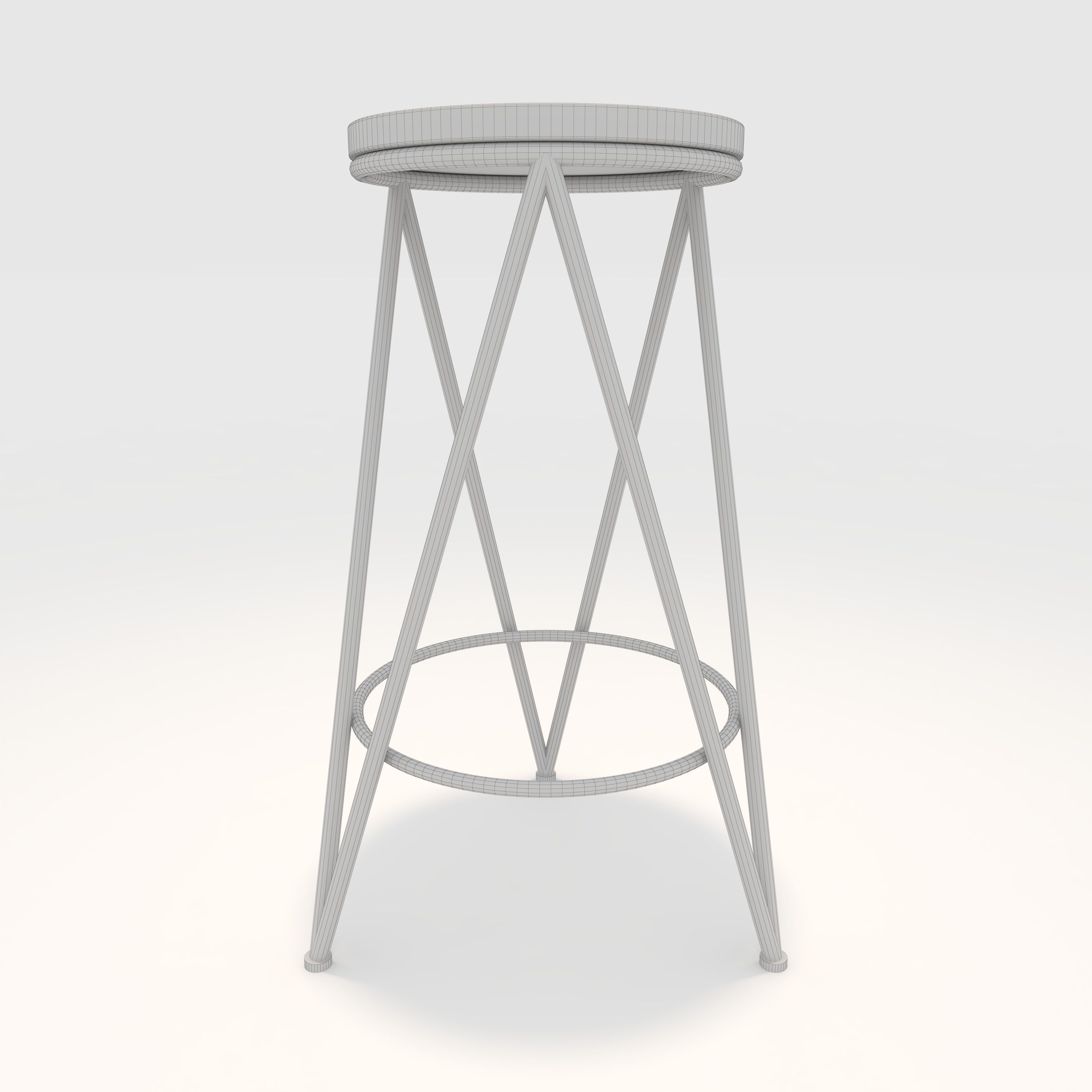 Bar Stool 3 3D model_9