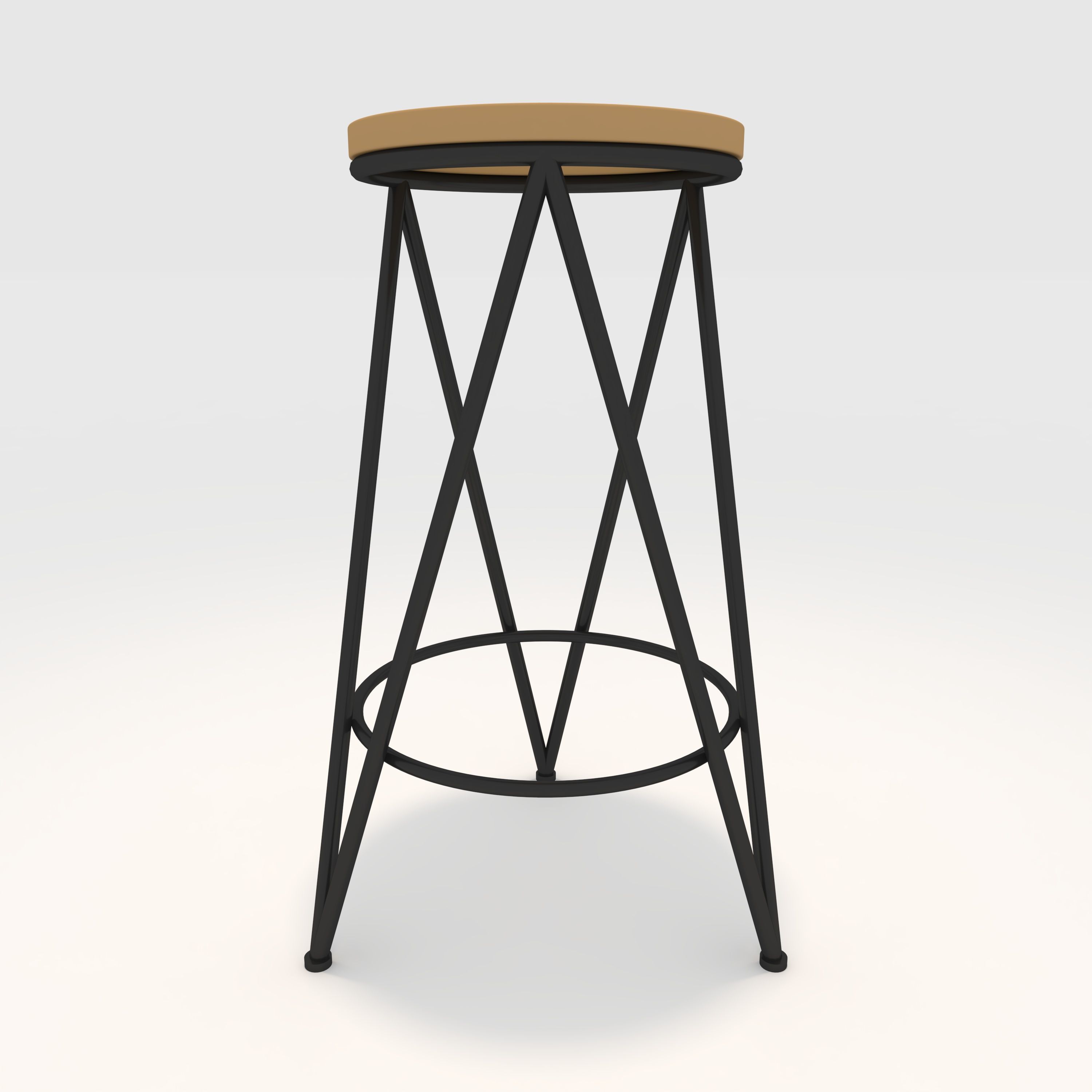Bar Stool 3 3D model_8