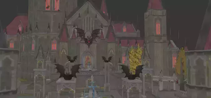 pubg dracula castle map Low-poly 3D model