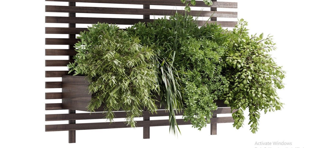 wall plant - hanging plants - outdoor plant set 214 3D model_8