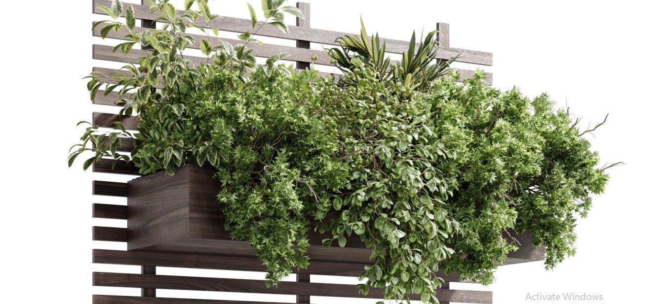 wall plant - hanging plants - outdoor plant set 214 3D model_7