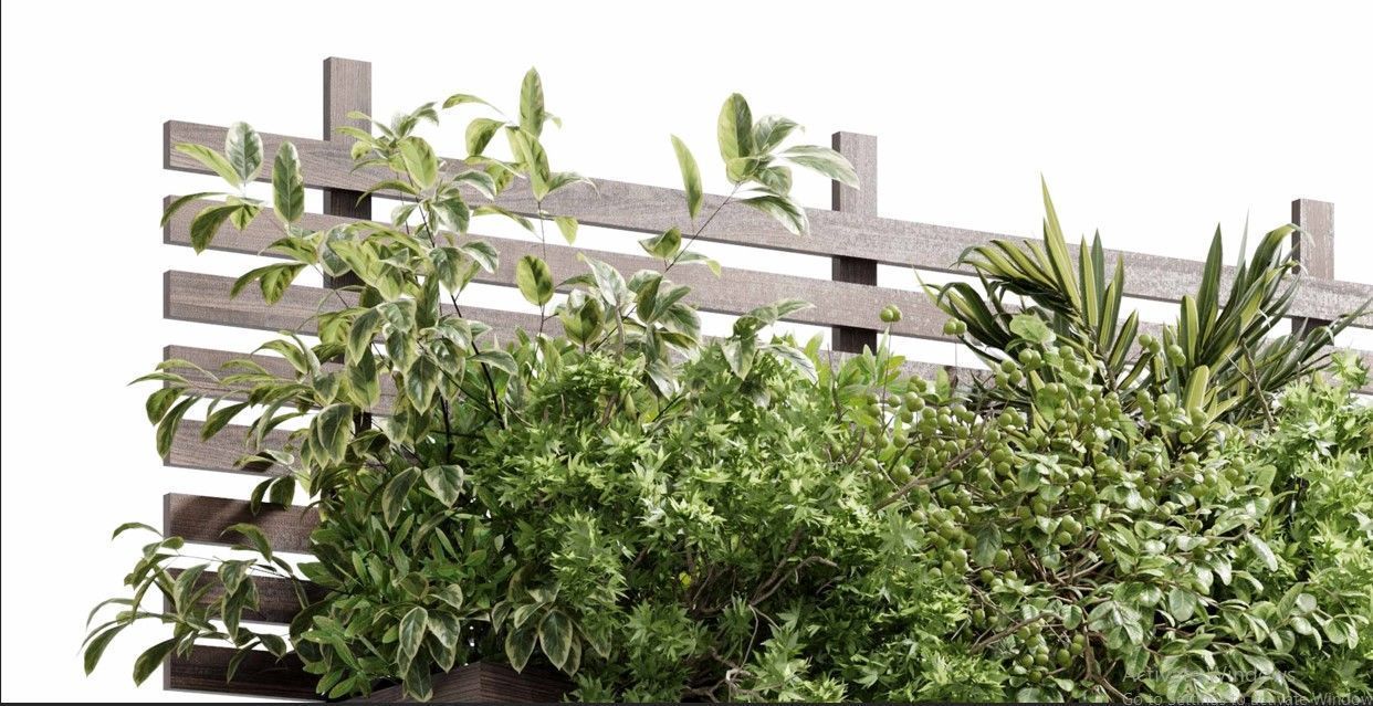 wall plant - hanging plants - outdoor plant set 214 3D model_9