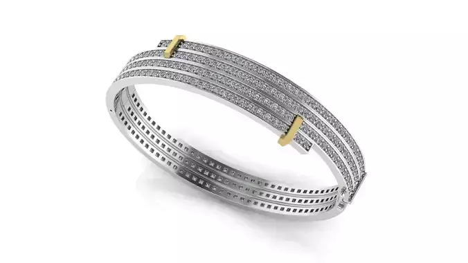 Luxury Diamonds Bracelet 3D print model