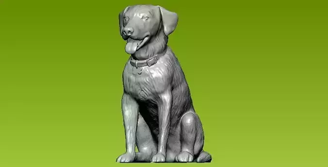 Charlie labrador Dog - Statue - 3D print