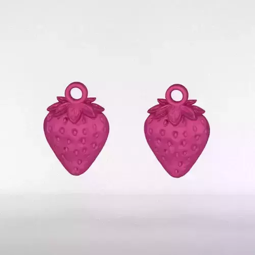Strawberry Earrings 3D print model