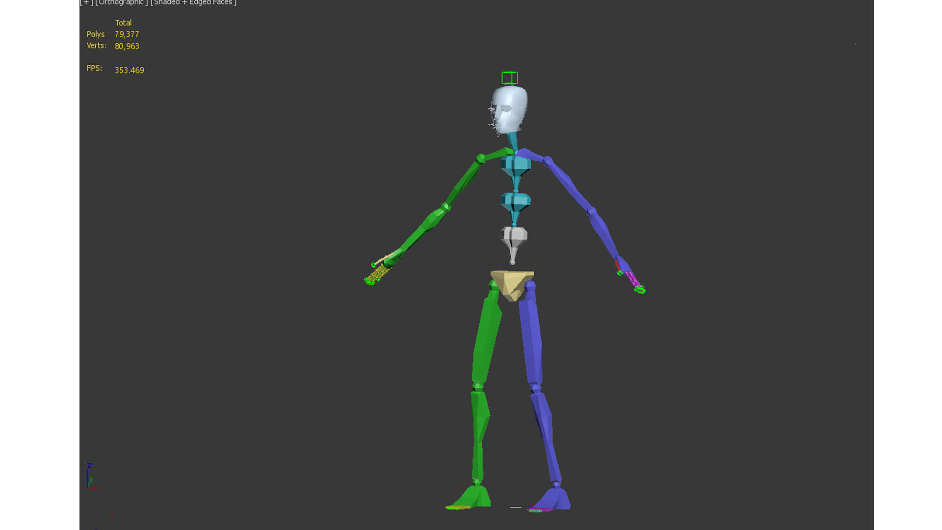 Black man body Low-poly 3D model_15