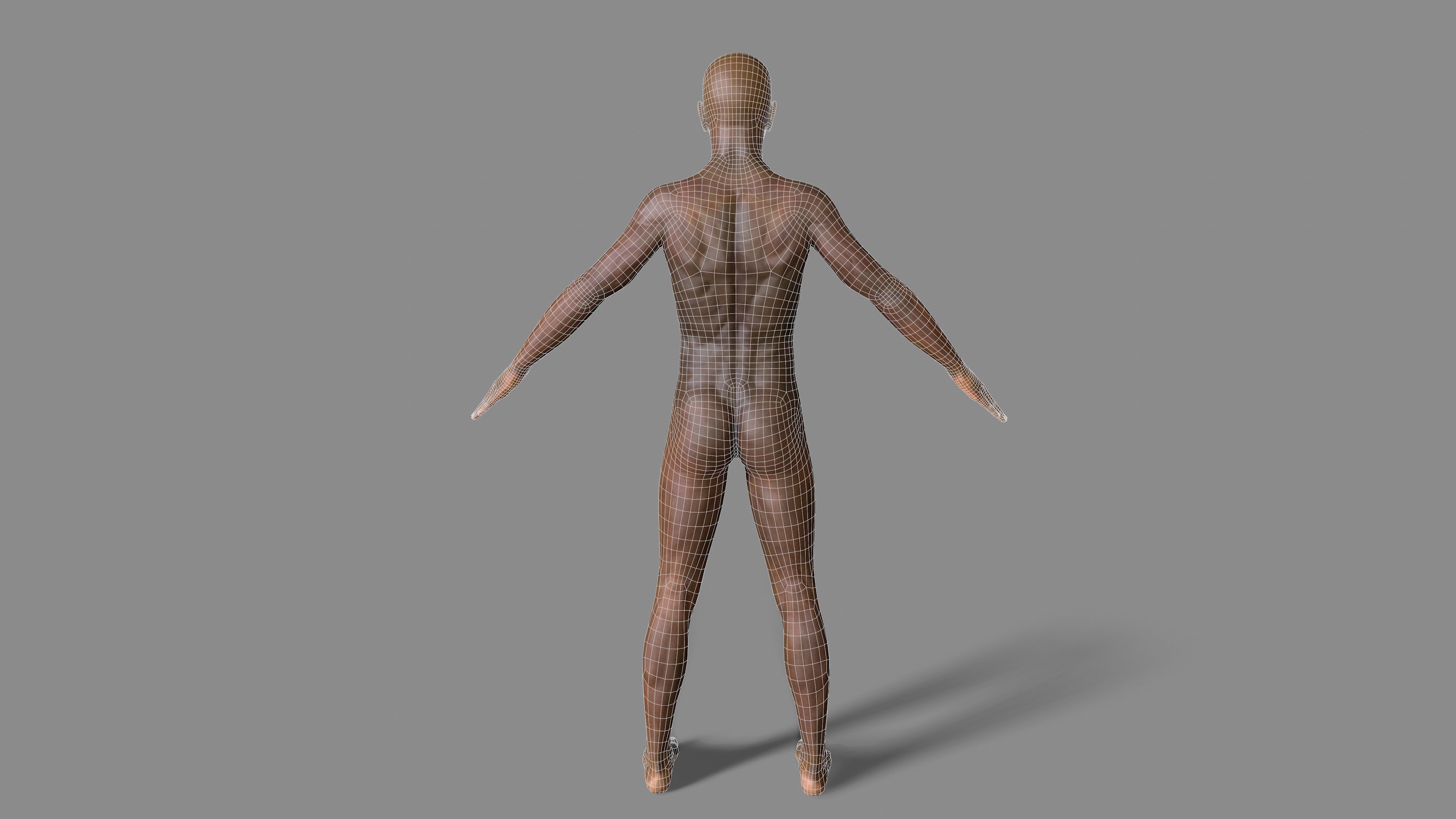 Black man body Low-poly 3D model_13