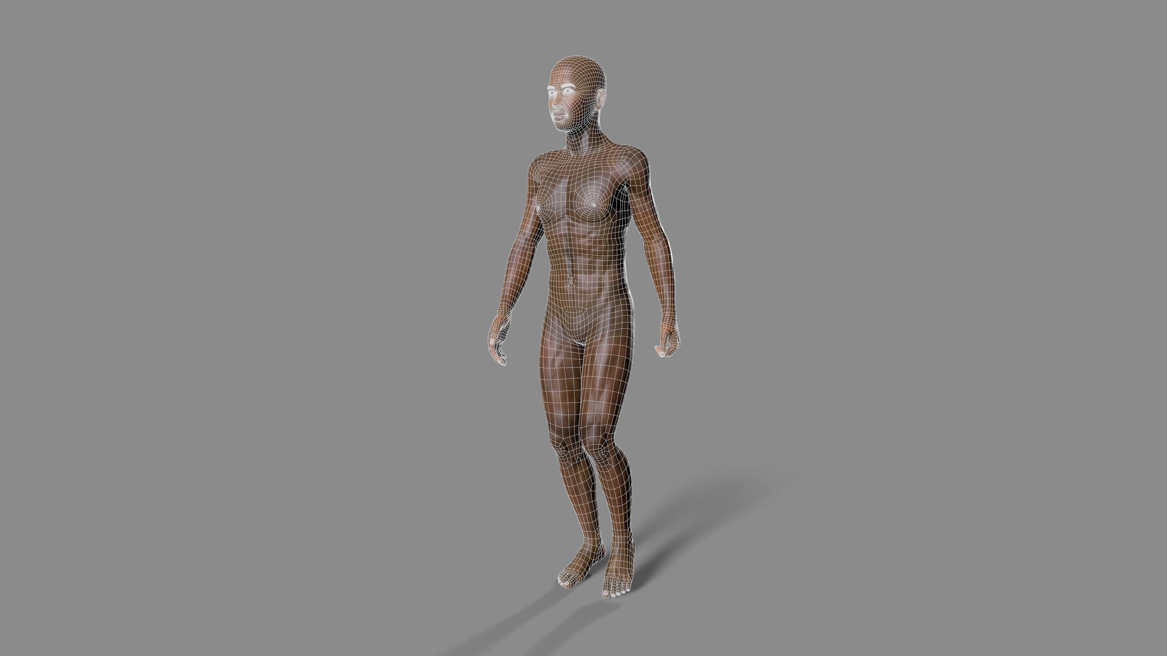 Black man body Low-poly 3D model_10