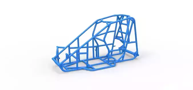 Frame of Pavement 600 Micro sprint car Scale 1 to 25