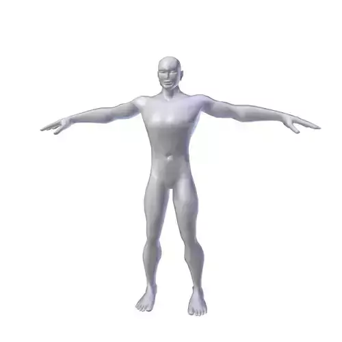 Man 2m basemesh Low-poly 3D model