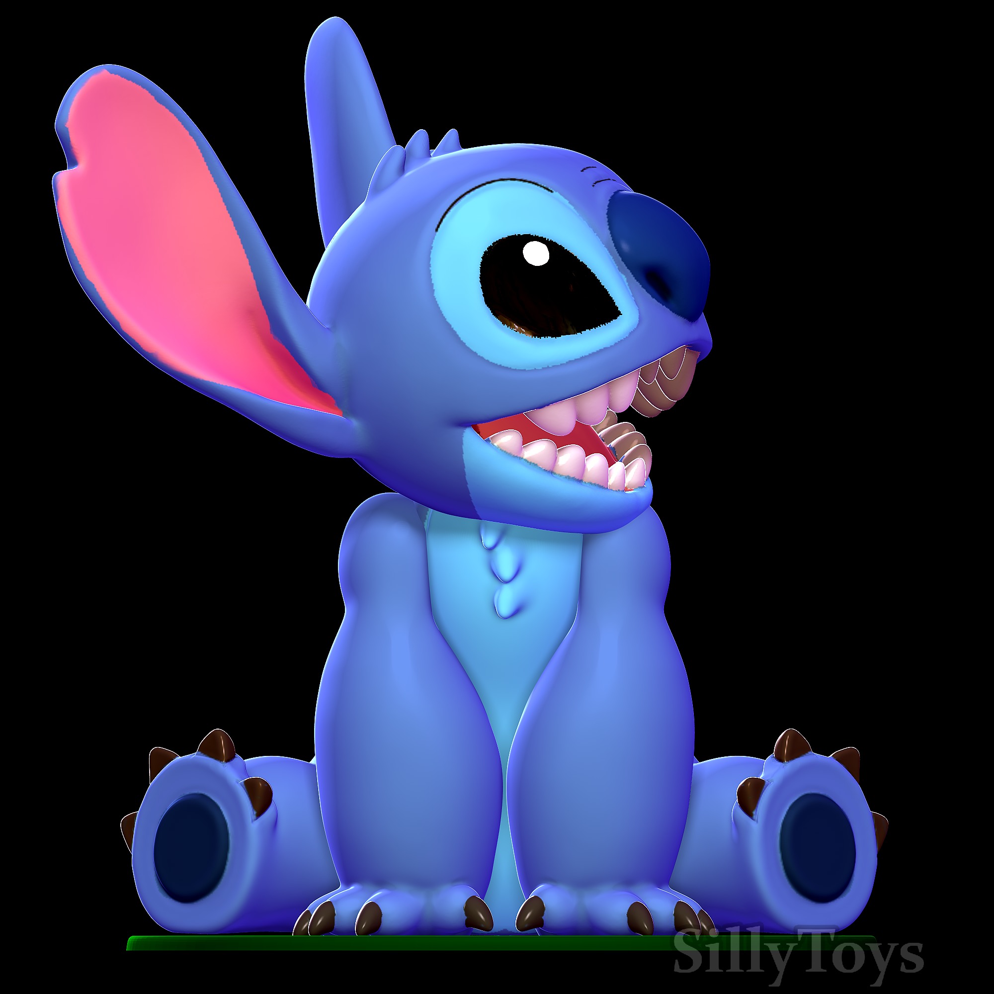 Stitch Sitting - Lilo and Stitch 3D print model_1